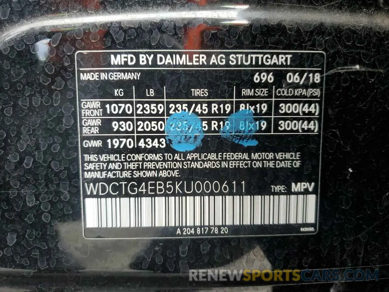 15 Photograph of a damaged car WDCTG4EB5KU000611 MERCEDES-BENZ GLA-CLASS 2019