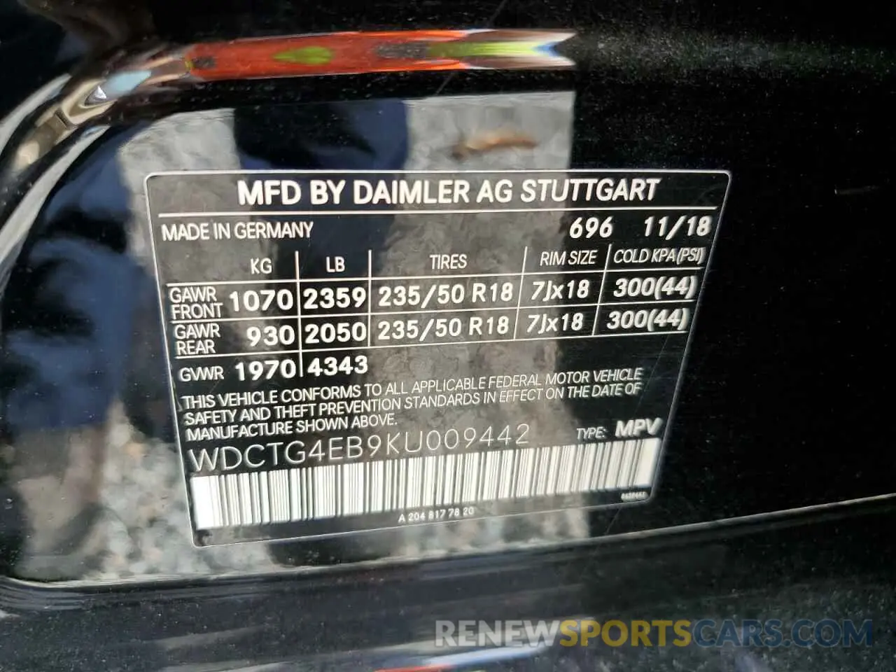 14 Photograph of a damaged car WDCTG4EB9KU009442 MERCEDES-BENZ GLA-CLASS 2019
