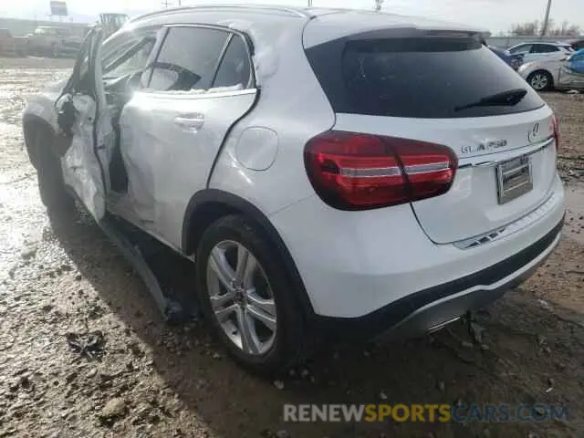 3 Photograph of a damaged car WDCTG4GB9KJ545497 MERCEDES-BENZ GLA-CLASS 2019