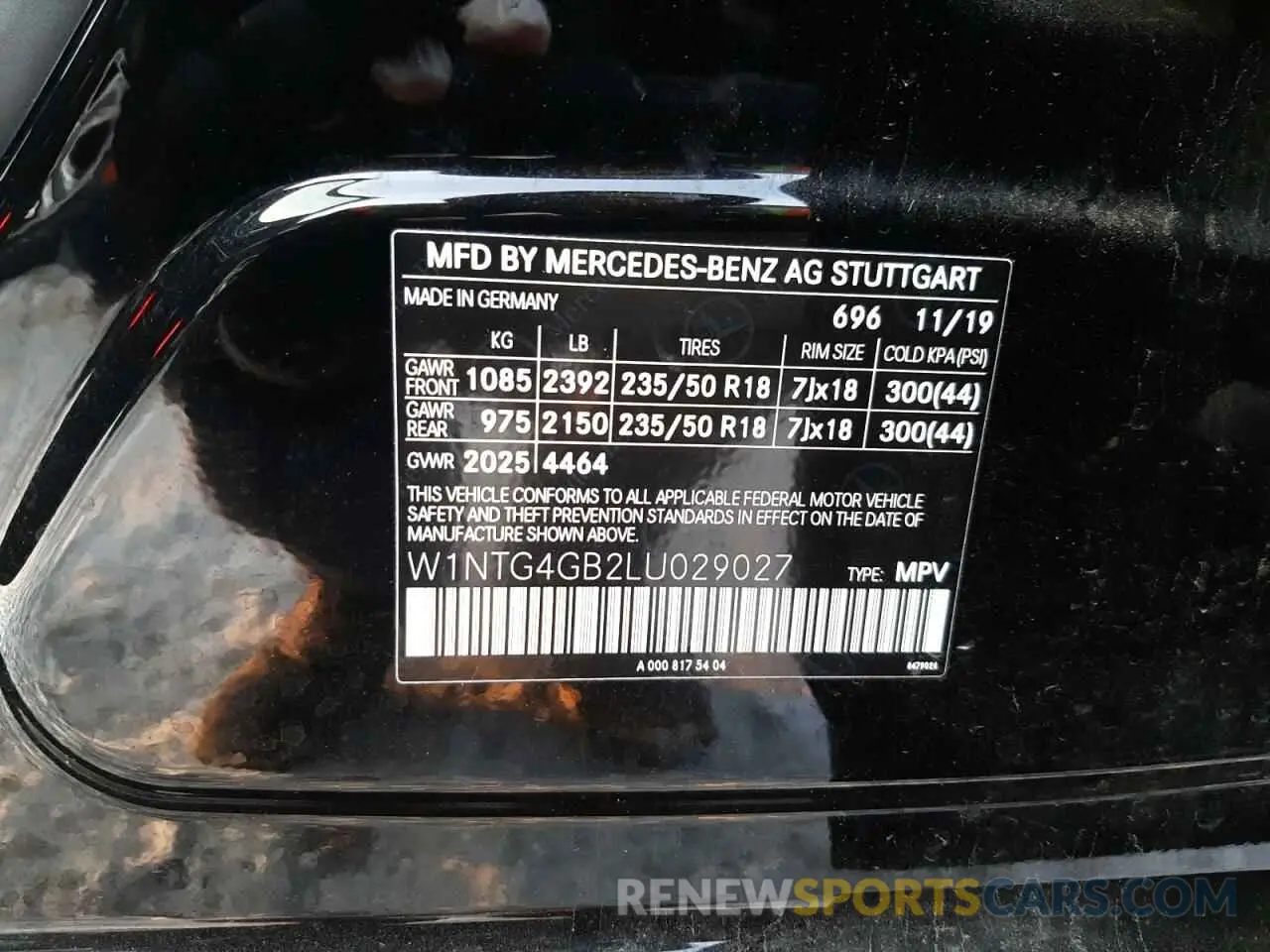 13 Photograph of a damaged car W1NTG4GB2LU029027 MERCEDES-BENZ GLA-CLASS 2020
