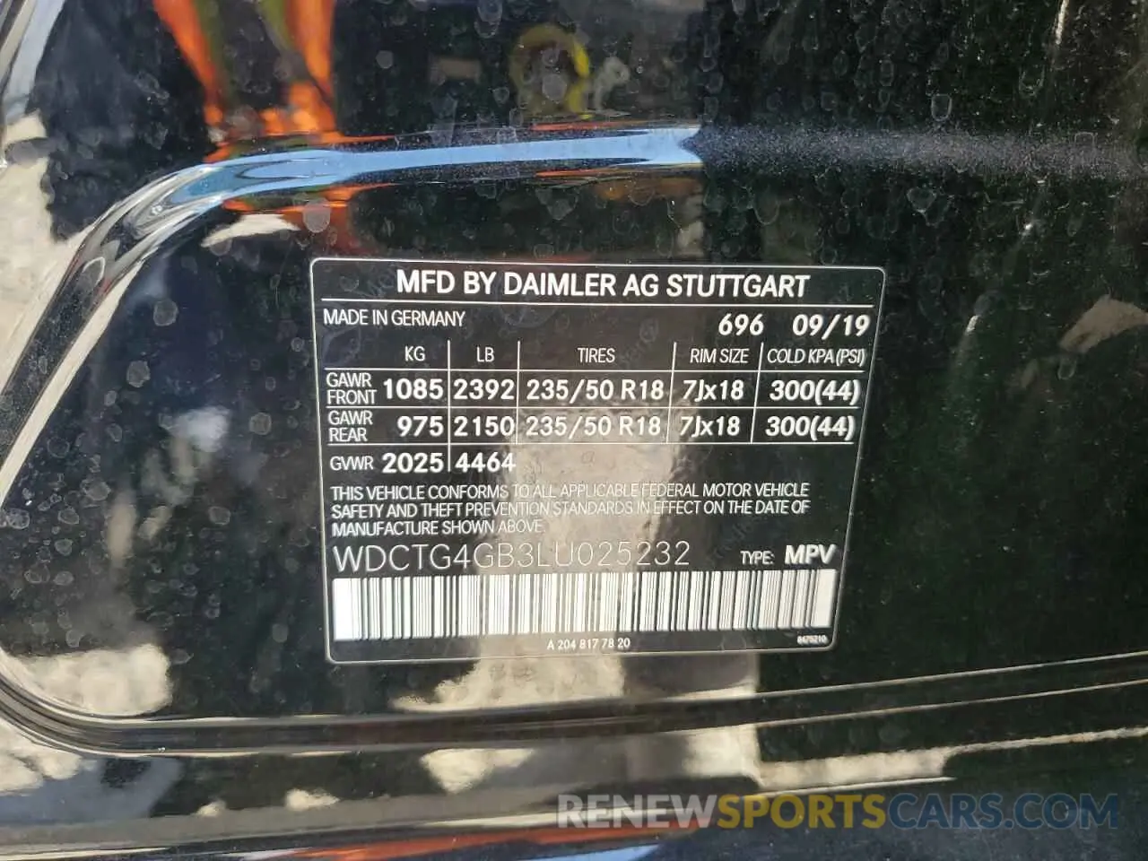 13 Фотография поврежденного автомобиля WDCTG4GB3LU025232 MERCEDES-BENZ GLA-CLASS 2020