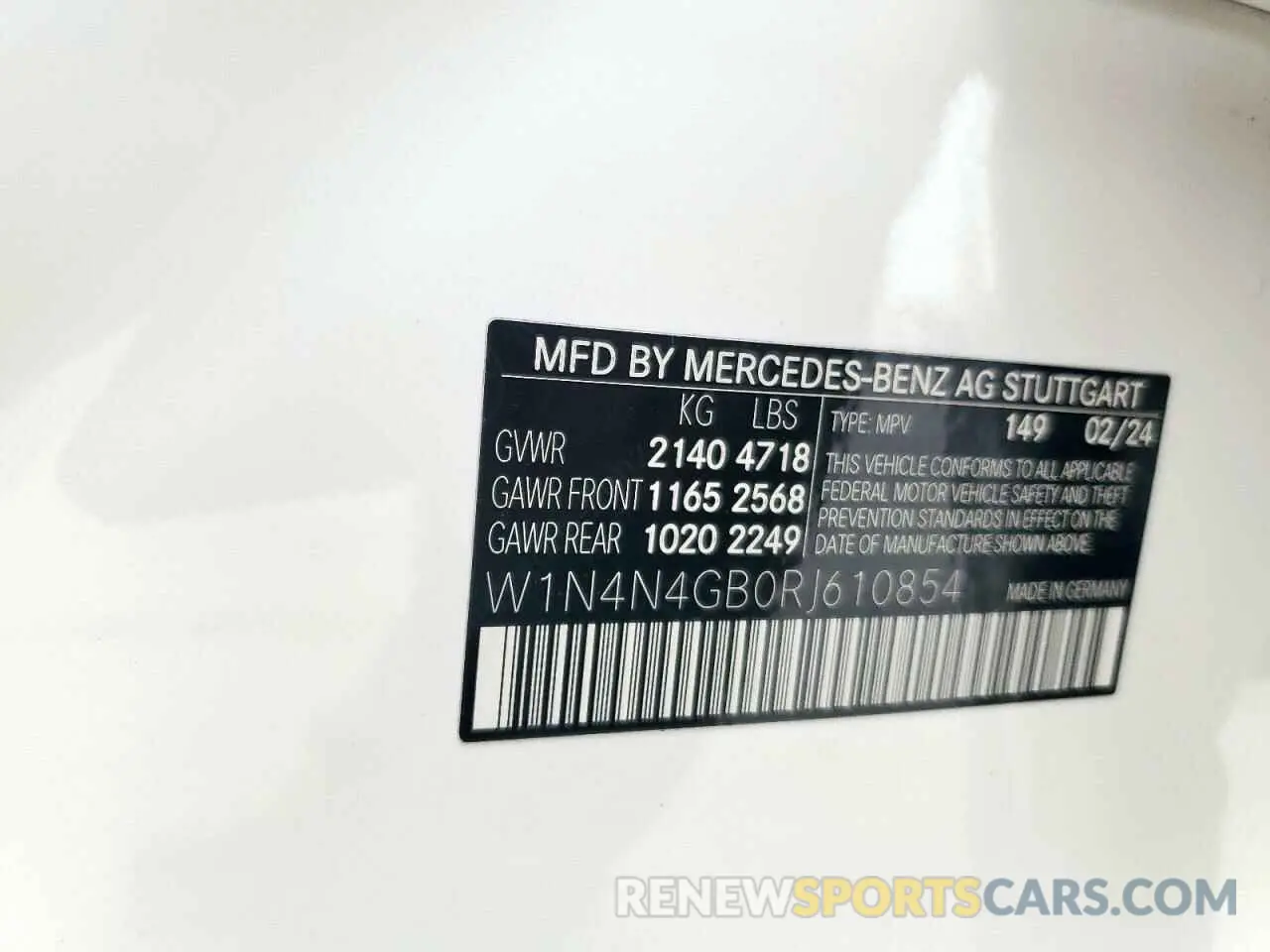 14 Photograph of a damaged car W1N4N4GB0RJ610854 MERCEDES-BENZ GLA-CLASS 2024