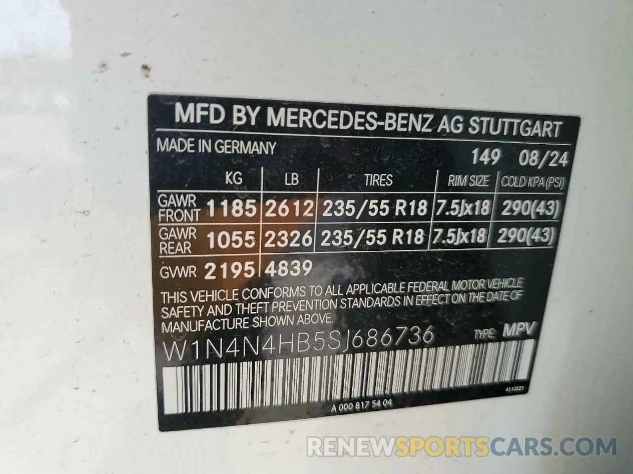 14 Photograph of a damaged car W1N4N4HB5SJ686736 MERCEDES-BENZ GLA-CLASS 2025