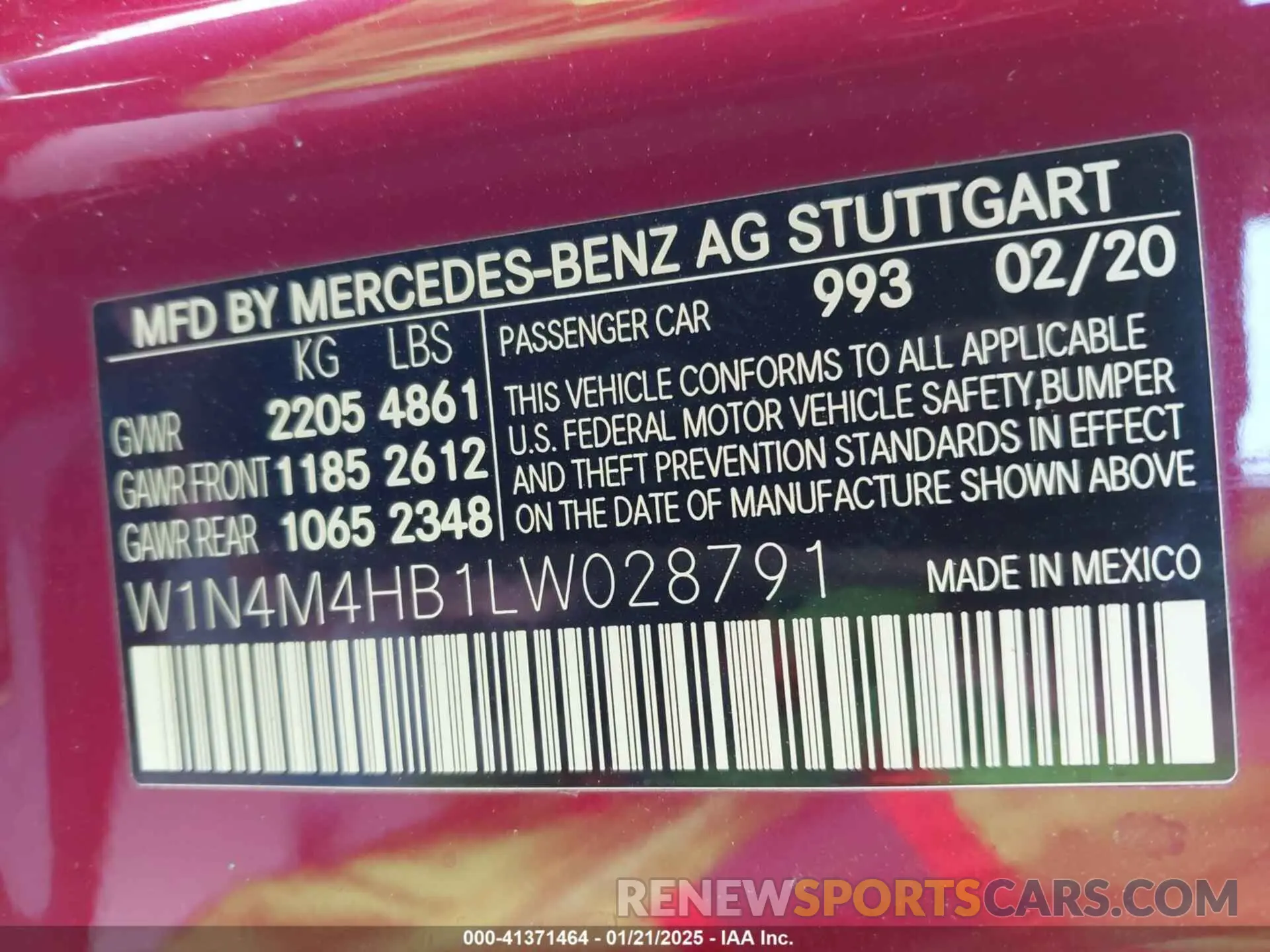 9 Photograph of a damaged car W1N4M4HB1LW028791 MERCEDES-BENZ GLB 250 2020