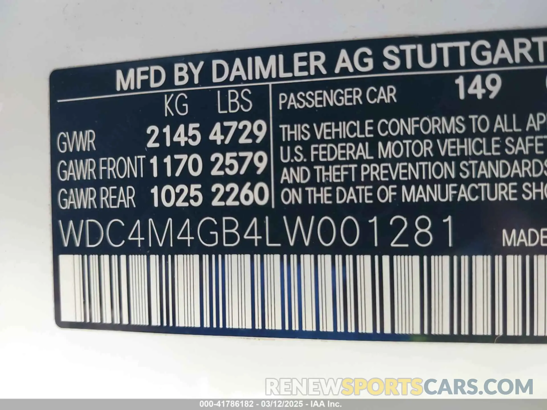 9 Photograph of a damaged car WDC4M4GB4LW001281 MERCEDES-BENZ GLB 250 2020