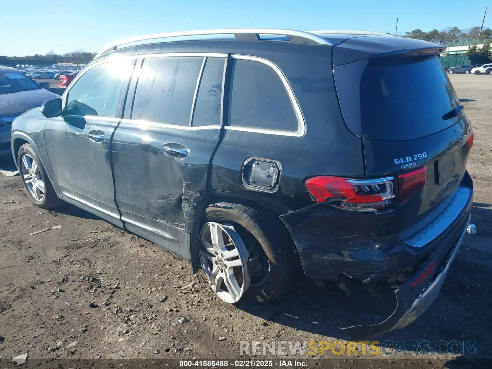 3 Фотография поврежденного автомобиля W1N4M4HB0MW104535 MERCEDES-BENZ GLB 250 2021