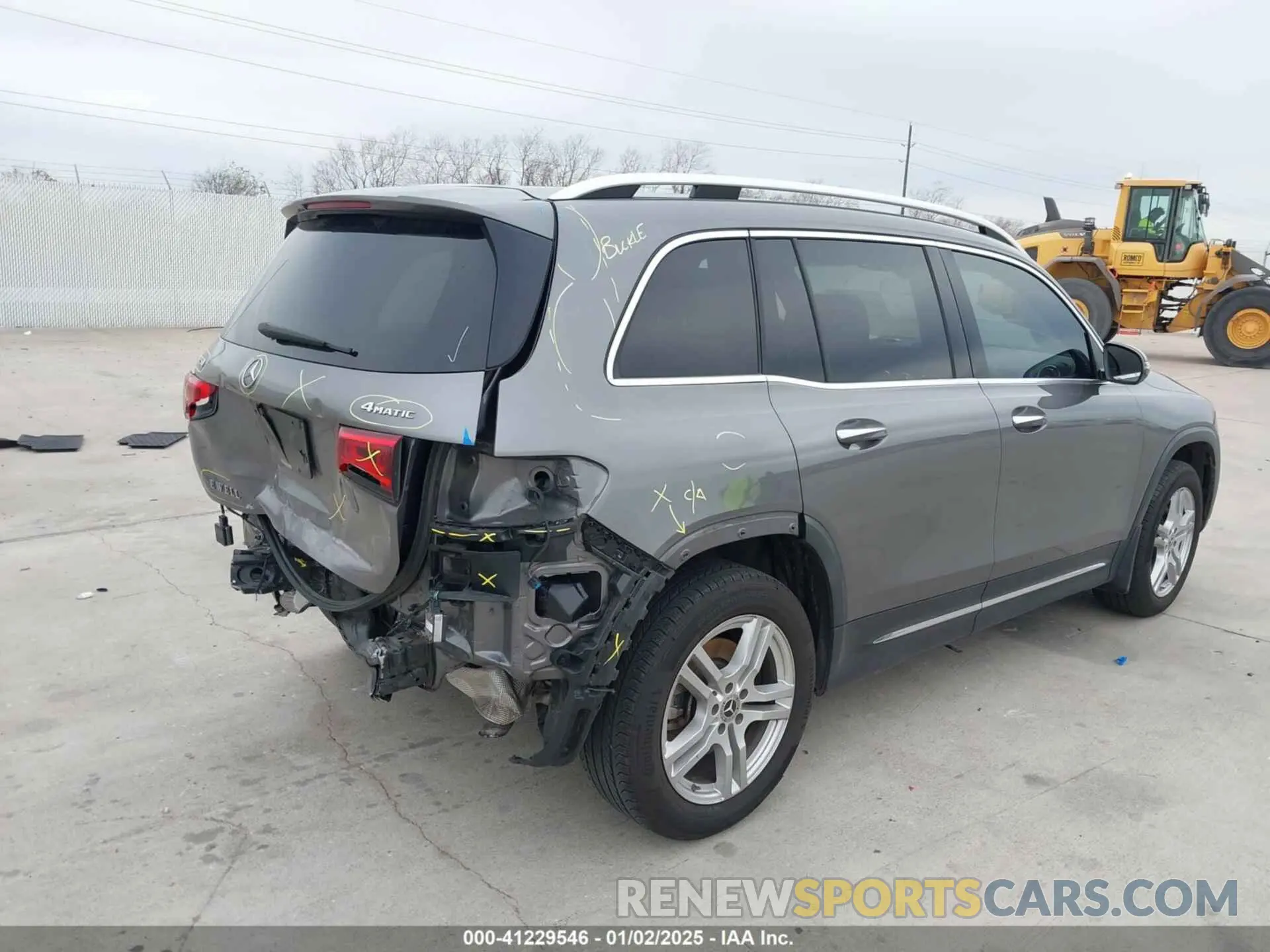 4 Фотография поврежденного автомобиля W1N4M4HB5MW144951 MERCEDES-BENZ GLB 250 2021