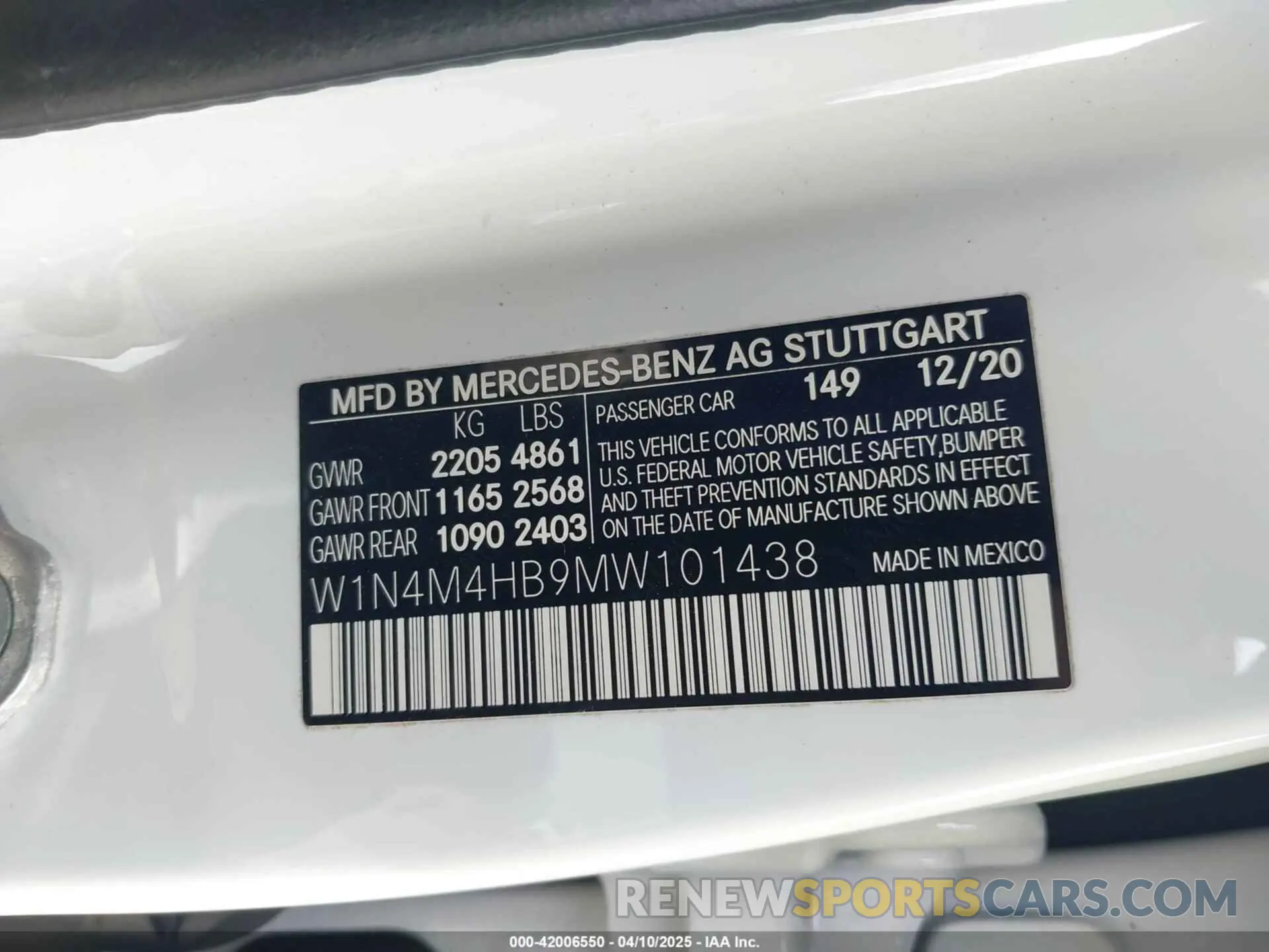 9 Photograph of a damaged car W1N4M4HB9MW101438 MERCEDES-BENZ GLB 250 2021