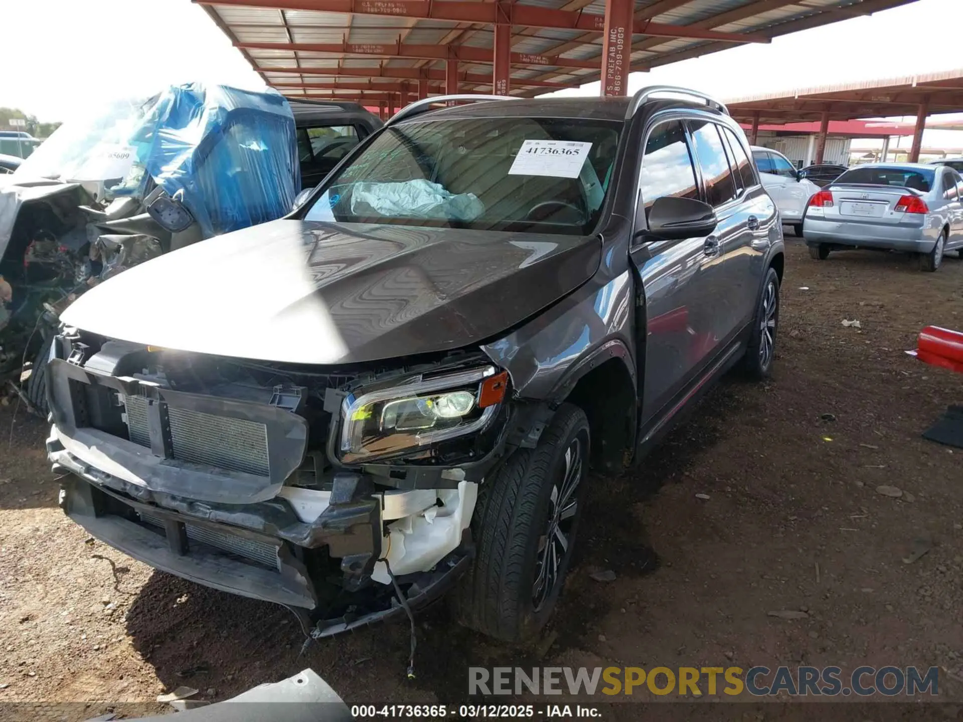 2 Photograph of a damaged car W1N4M4GB2NW236702 MERCEDES-BENZ GLB 250 2022