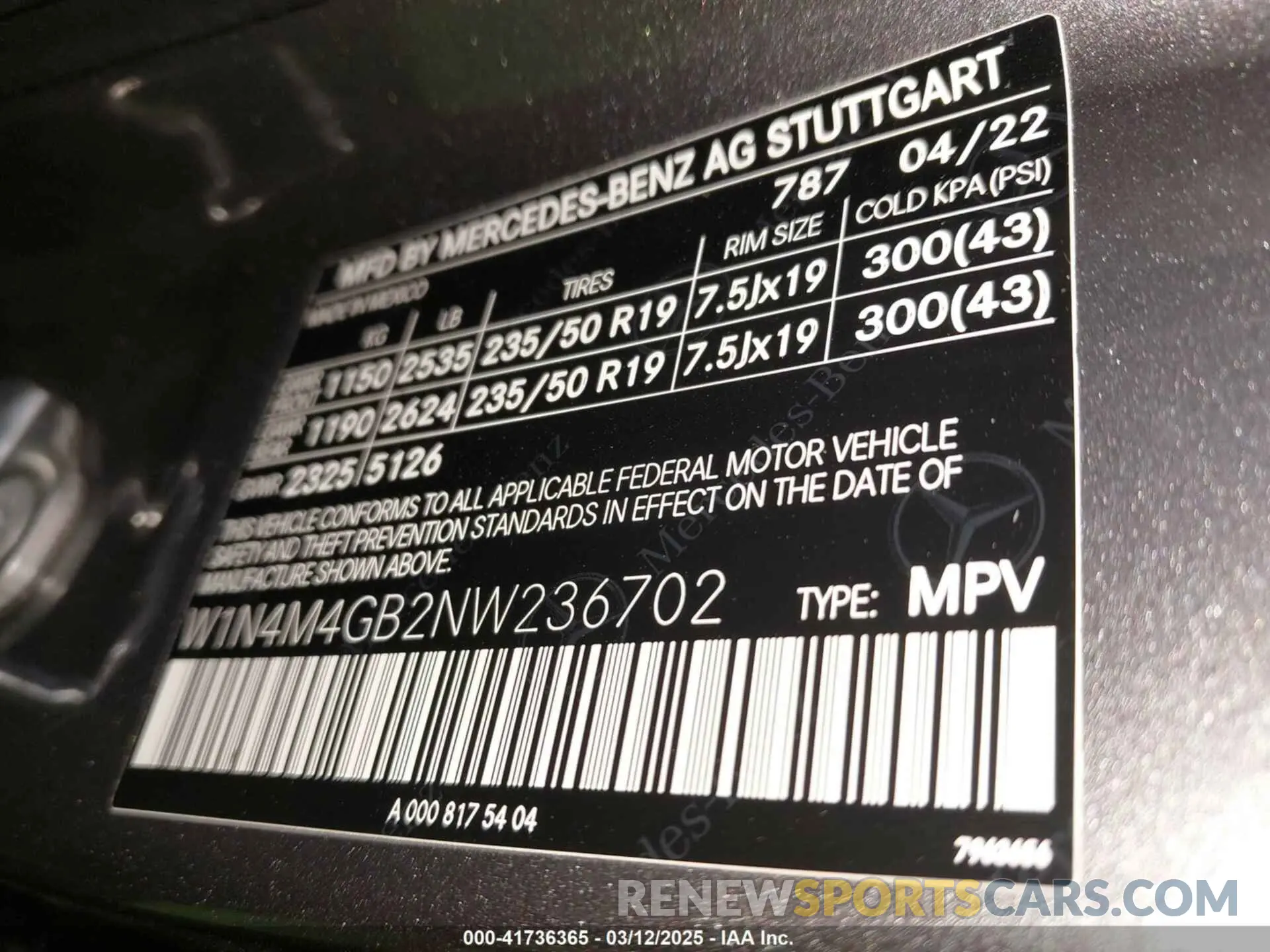 9 Photograph of a damaged car W1N4M4GB2NW236702 MERCEDES-BENZ GLB 250 2022