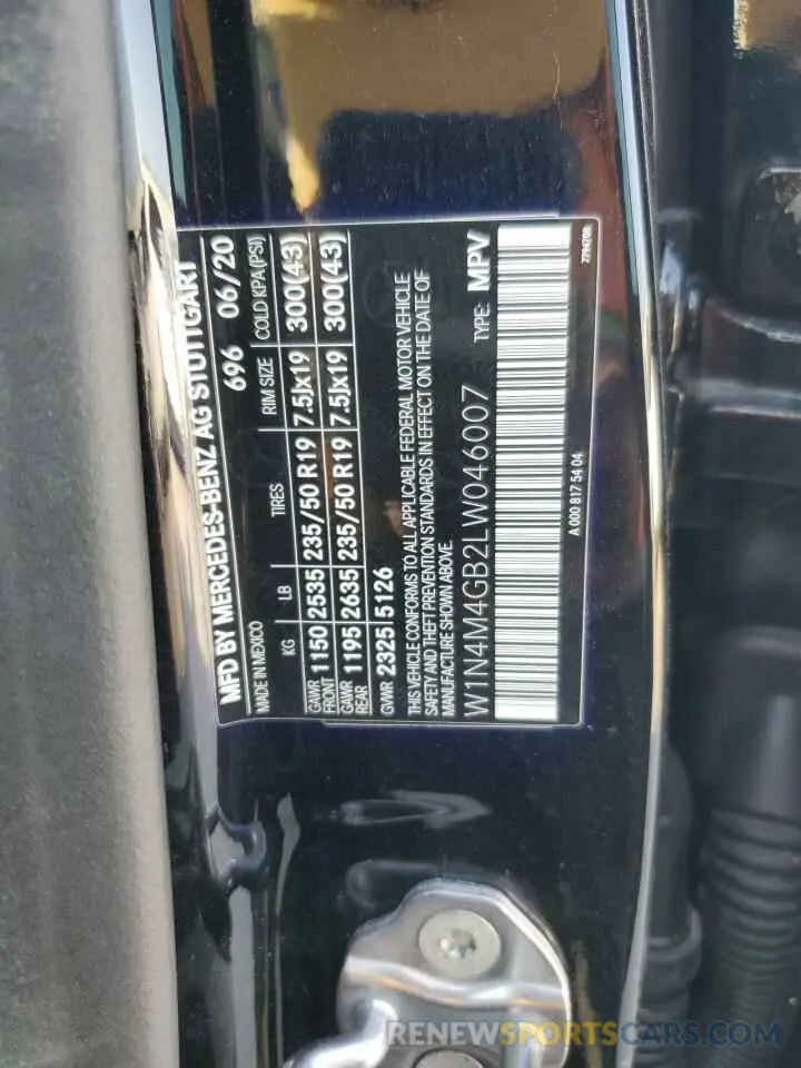 14 Photograph of a damaged car W1N4M4GB2LW046007 MERCEDES-BENZ GLB-CLASS 2020