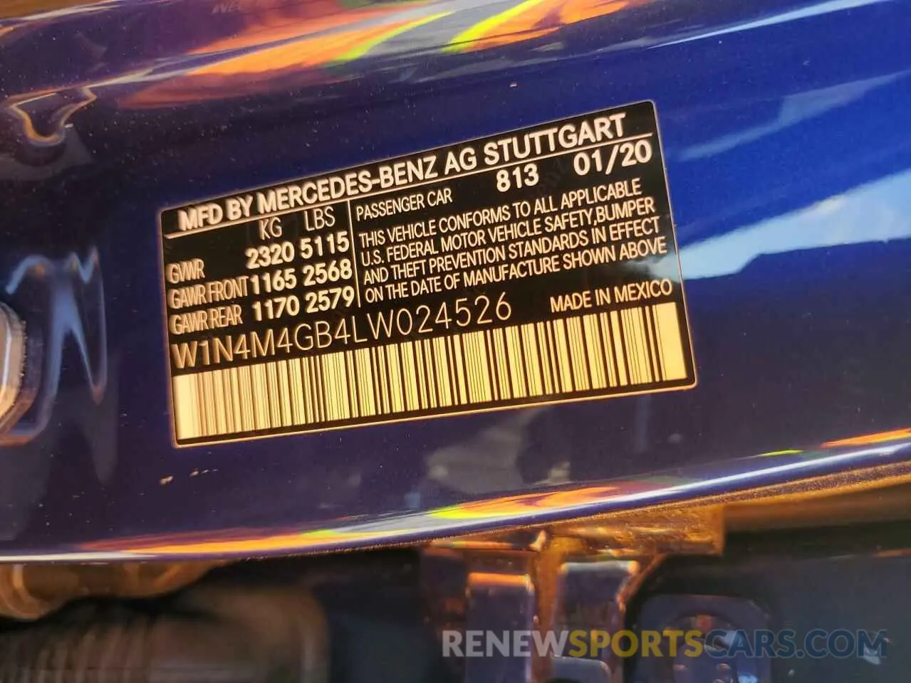 13 Photograph of a damaged car W1N4M4GB4LW024526 MERCEDES-BENZ GLB-CLASS 2020