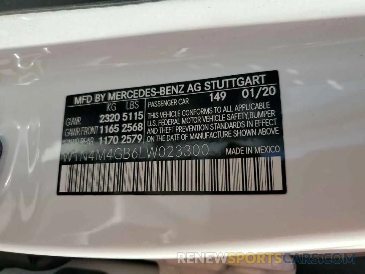 13 Photograph of a damaged car W1N4M4GB6LW023300 MERCEDES-BENZ GLB-CLASS 2020