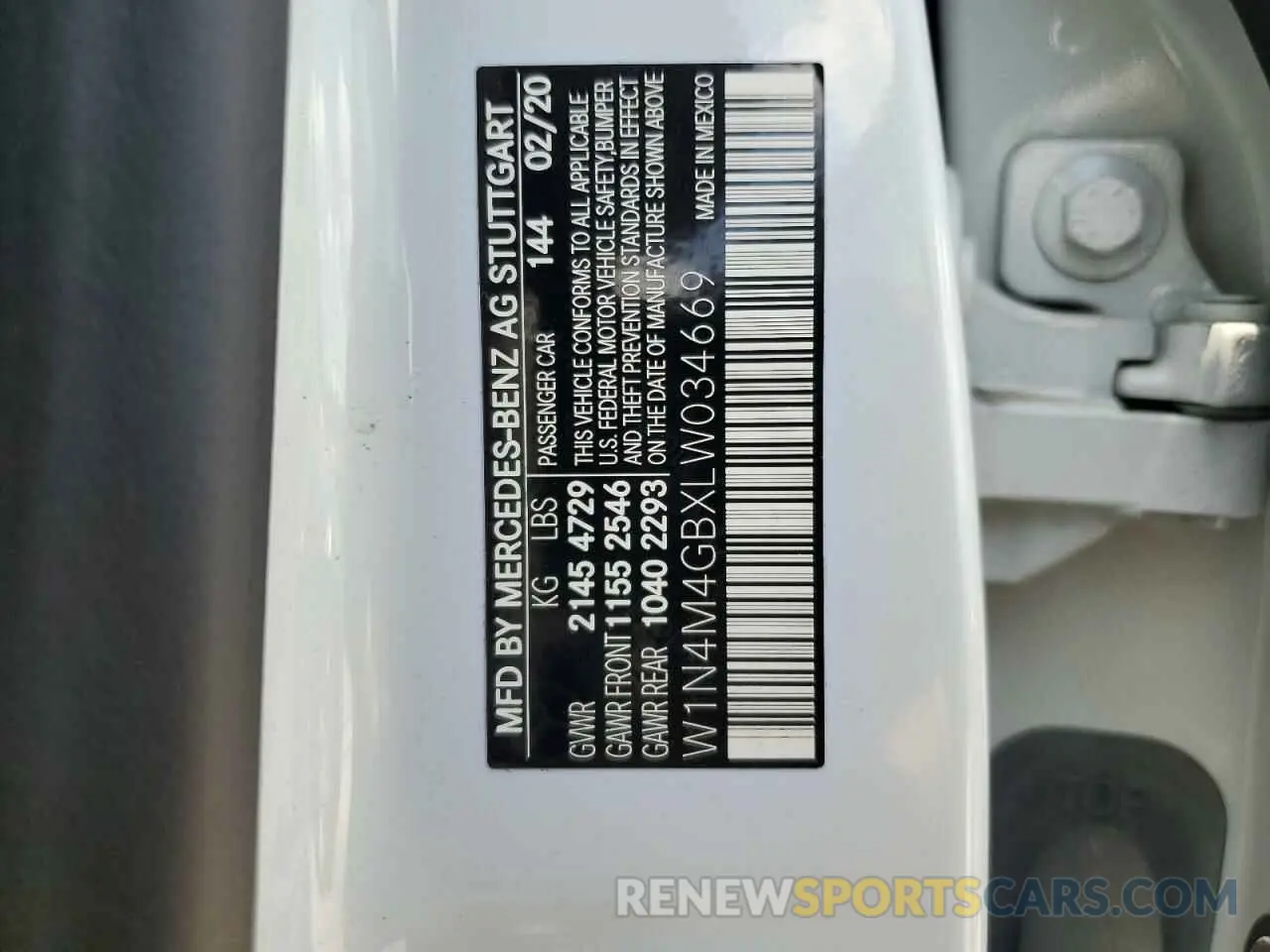 13 Photograph of a damaged car W1N4M4GBXLW034669 MERCEDES-BENZ GLB-CLASS 2020