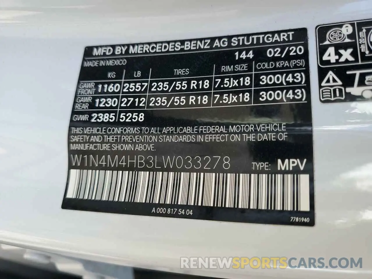 13 Photograph of a damaged car W1N4M4HB3LW033278 MERCEDES-BENZ GLB-CLASS 2020