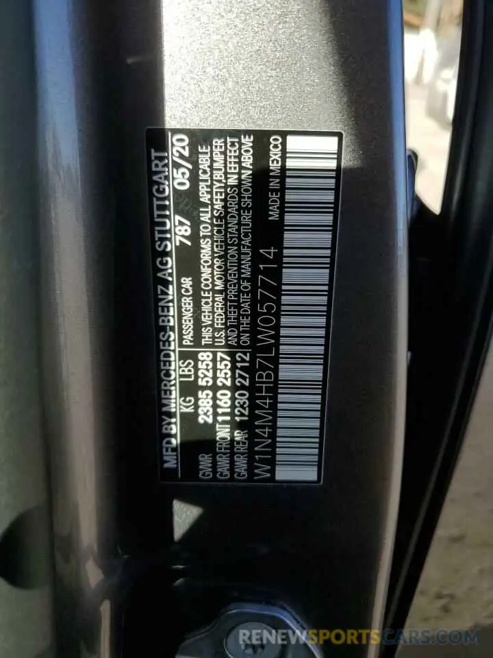13 Фотография поврежденного автомобиля W1N4M4HB7LW057714 MERCEDES-BENZ GLB-CLASS 2020
