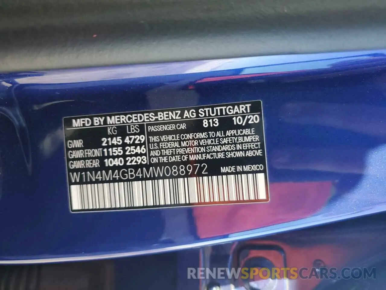 13 Photograph of a damaged car W1N4M4GB4MW088972 MERCEDES-BENZ GLB-CLASS 2021