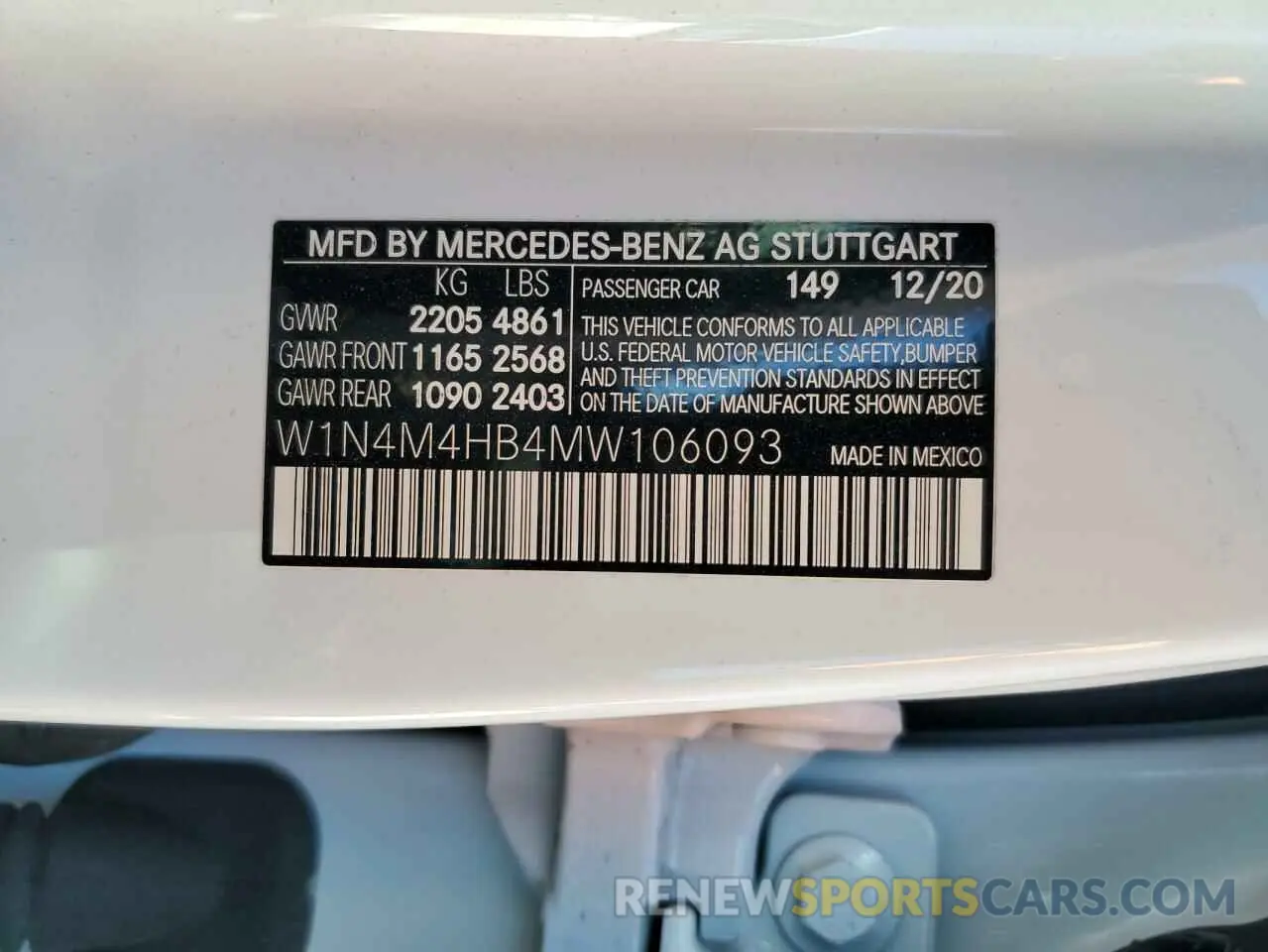 14 Photograph of a damaged car W1N4M4HB4MW106093 MERCEDES-BENZ GLB-CLASS 2021