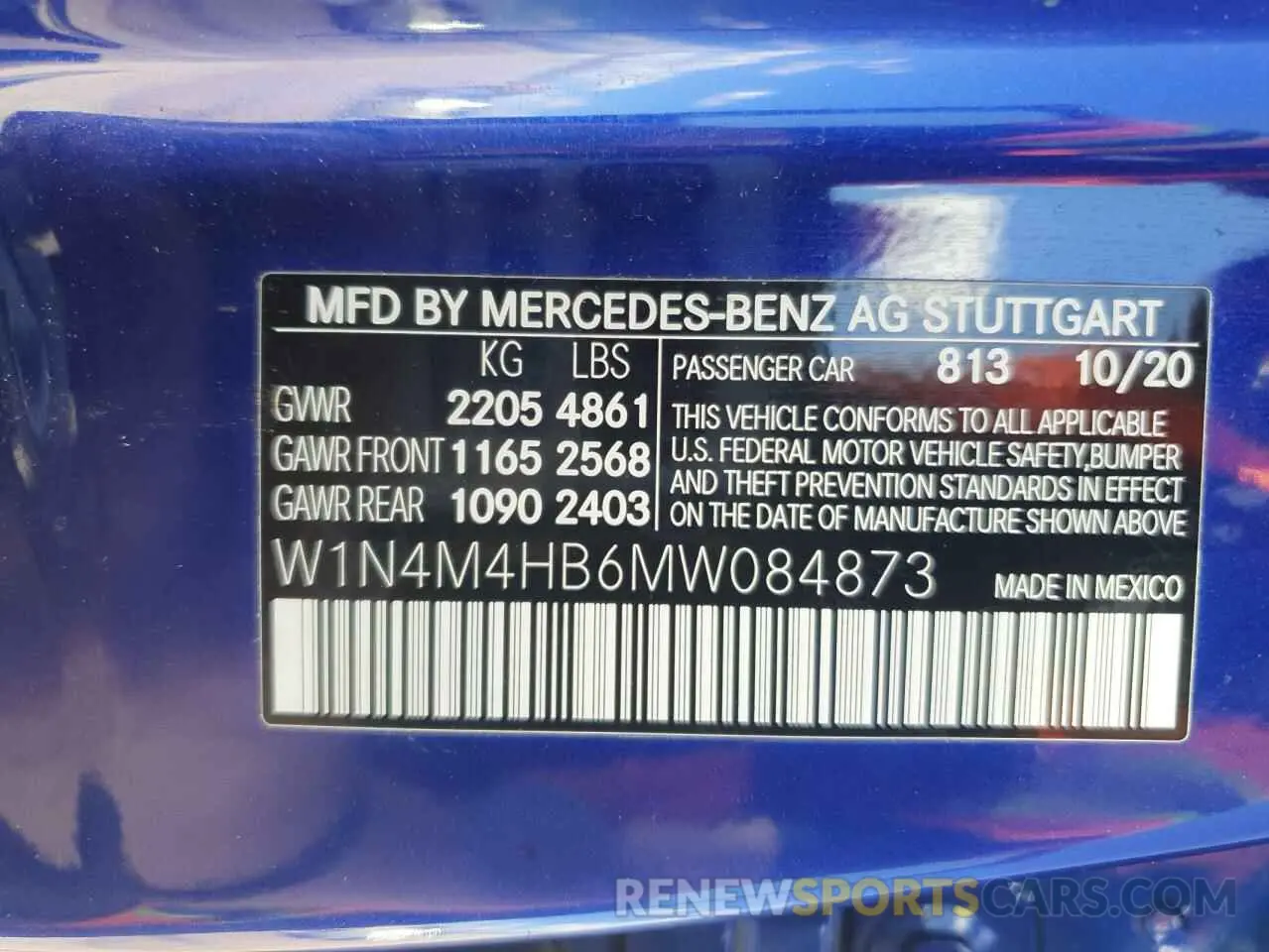 13 Photograph of a damaged car W1N4M4HB6MW084873 MERCEDES-BENZ GLB-CLASS 2021