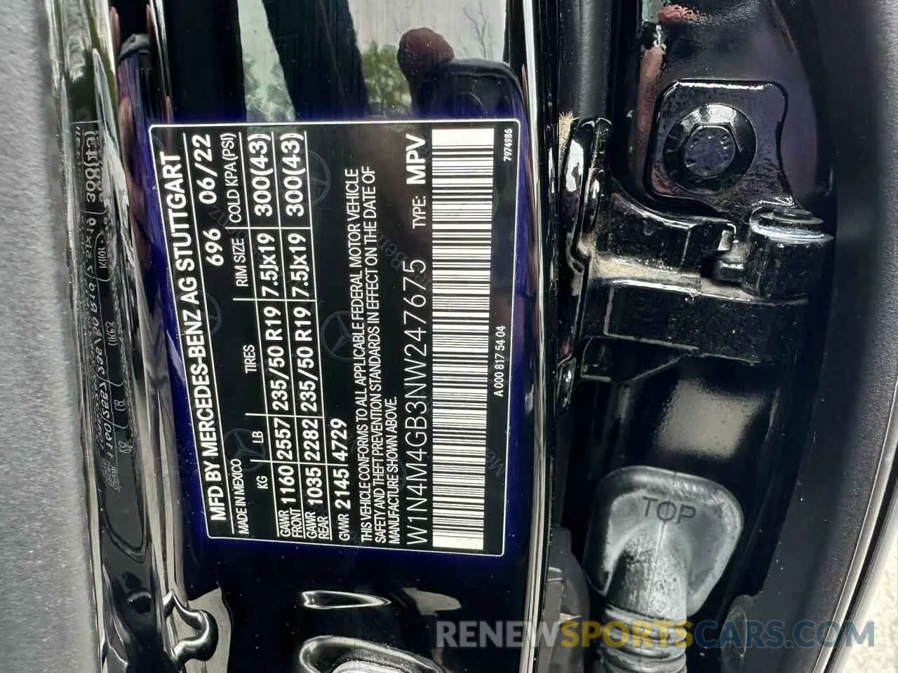 10 Фотография поврежденного автомобиля W1N4M4GB3NW247675 MERCEDES-BENZ GLB-CLASS 2022