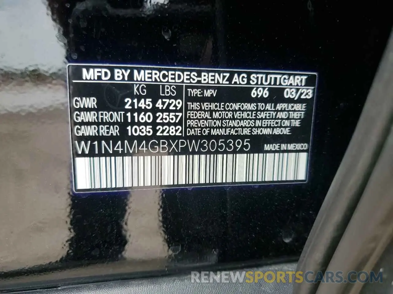 13 Фотография поврежденного автомобиля W1N4M4GBXPW305395 MERCEDES-BENZ GLB-CLASS 2023