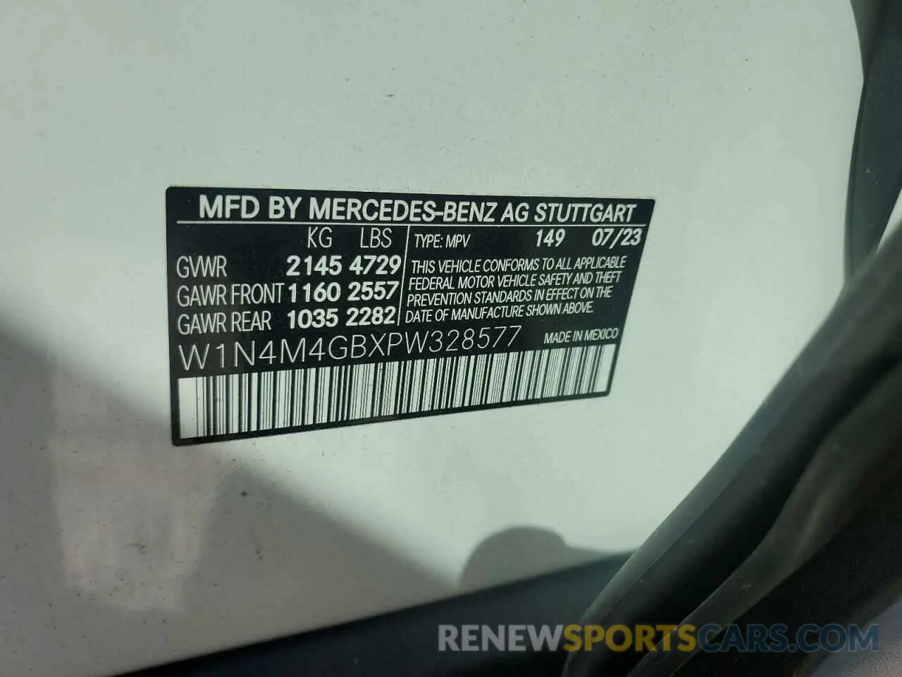 12 Photograph of a damaged car W1N4M4GBXPW328577 MERCEDES-BENZ GLB-CLASS 2023