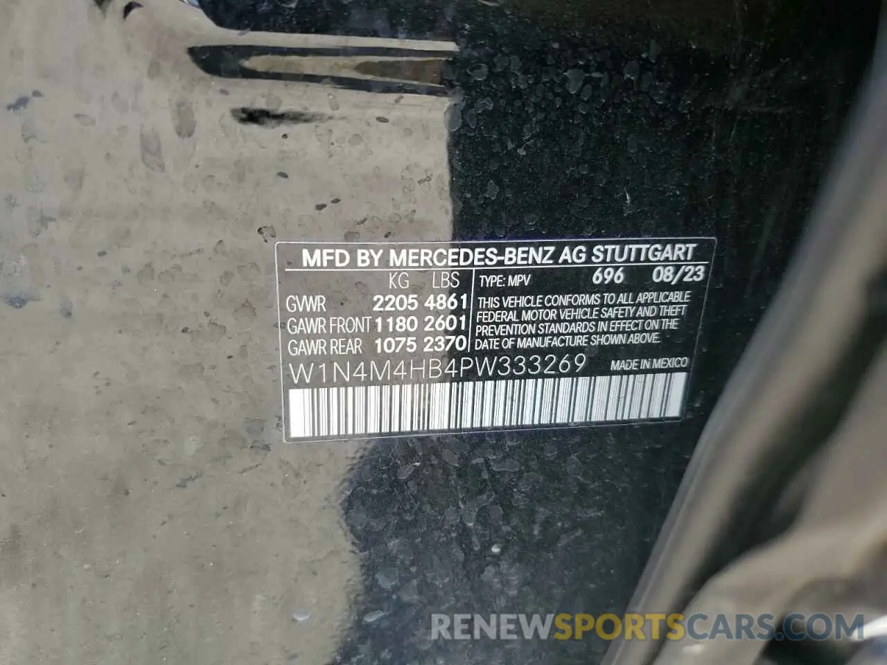15 Photograph of a damaged car W1N4M4HB4PW333269 MERCEDES-BENZ GLB-CLASS 2023