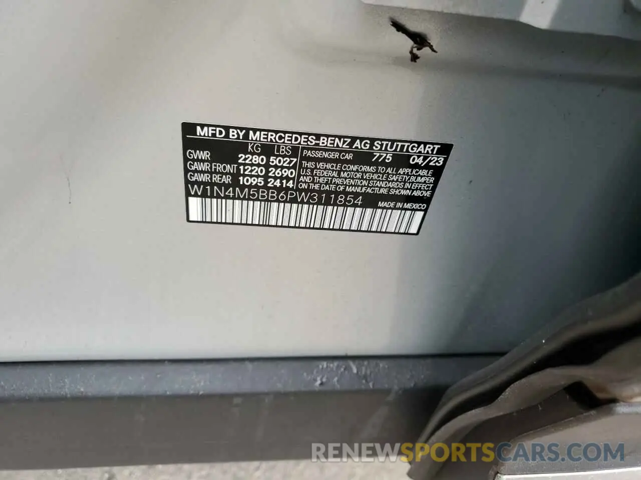 14 Photograph of a damaged car W1N4M5BB6PW311854 MERCEDES-BENZ GLB-CLASS 2023