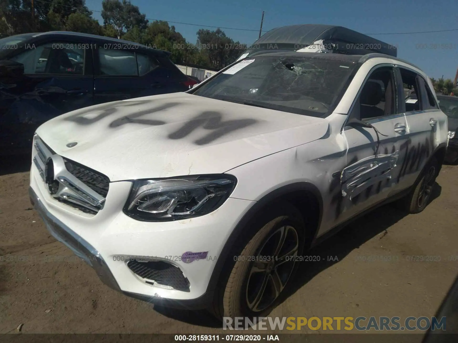 2 Photograph of a damaged car WDC0G5EB1KF621728 MERCEDES-BENZ GLC 2019