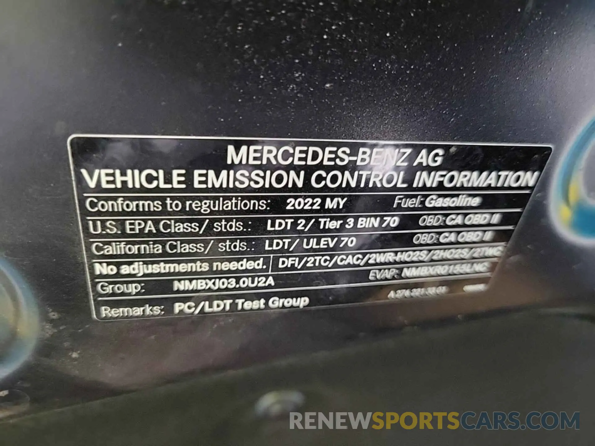 1 Photograph of a damaged car W1N0G6EB7NG076525 MERCEDES-BENZ GLC 2022