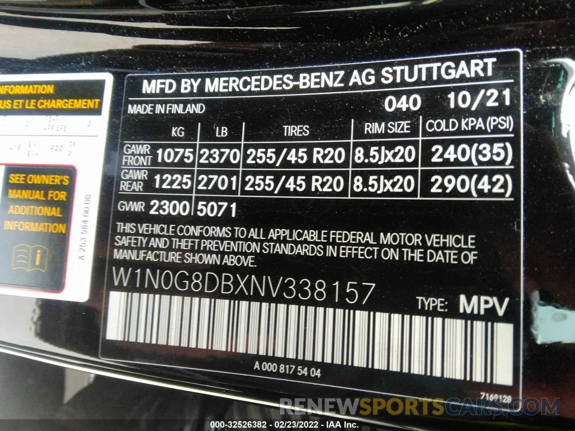 9 Photograph of a damaged car W1N0G8DBXNV338157 MERCEDES-BENZ GLC 2022
