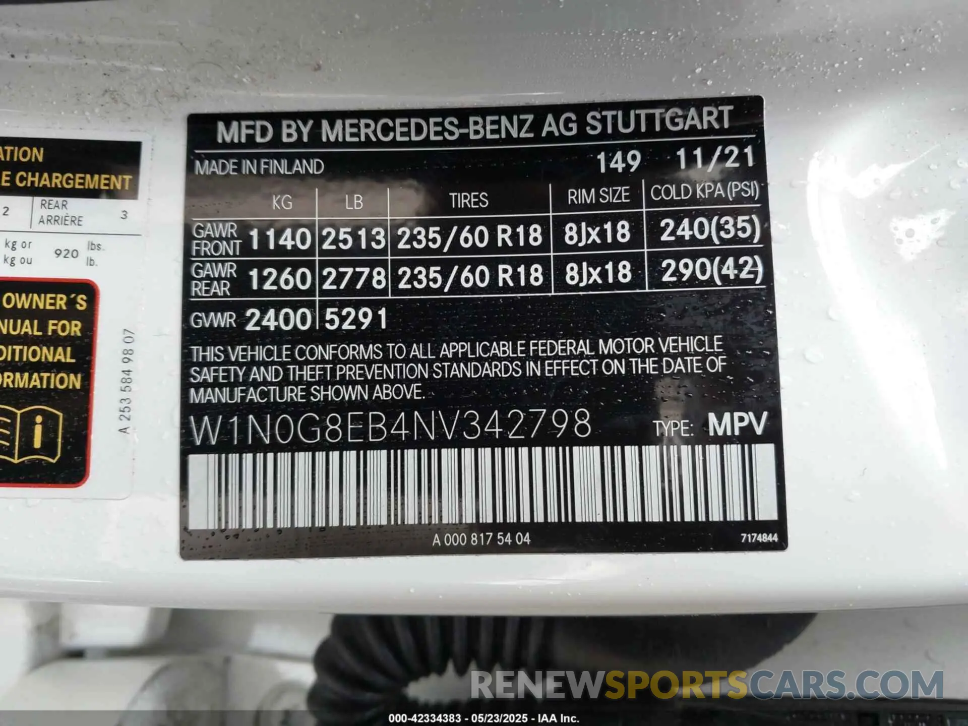 9 Photograph of a damaged car W1N0G8EB4NV342798 MERCEDES-BENZ GLC 2022