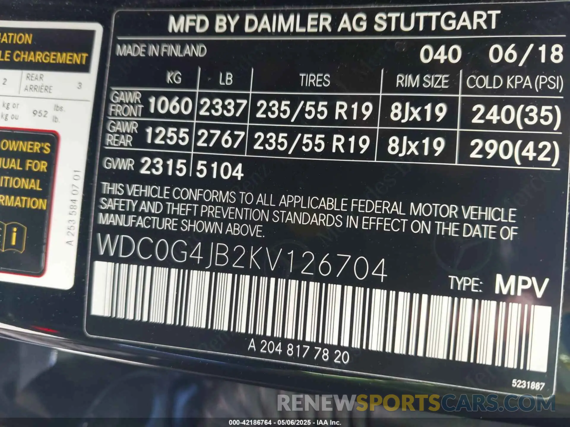 9 Photograph of a damaged car WDC0G4JB2KV126704 MERCEDES-BENZ GLC 300 2019