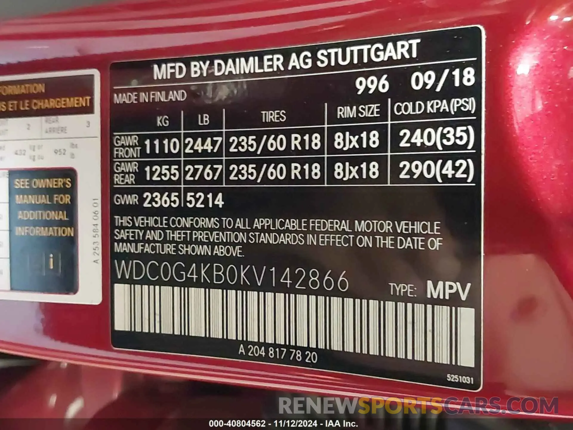 9 Photograph of a damaged car WDC0G4KB0KV142866 MERCEDES-BENZ GLC 300 2019
