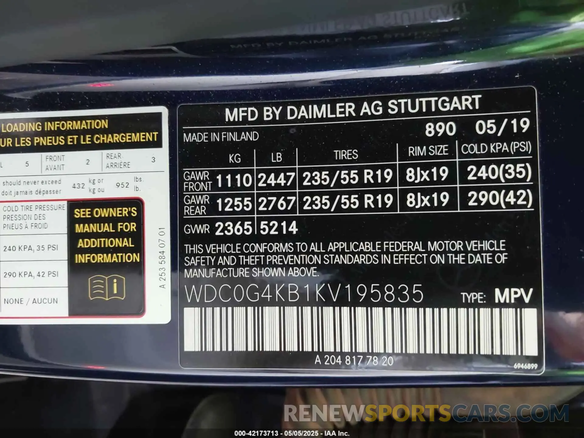 9 Photograph of a damaged car WDC0G4KB1KV195835 MERCEDES-BENZ GLC 300 2019