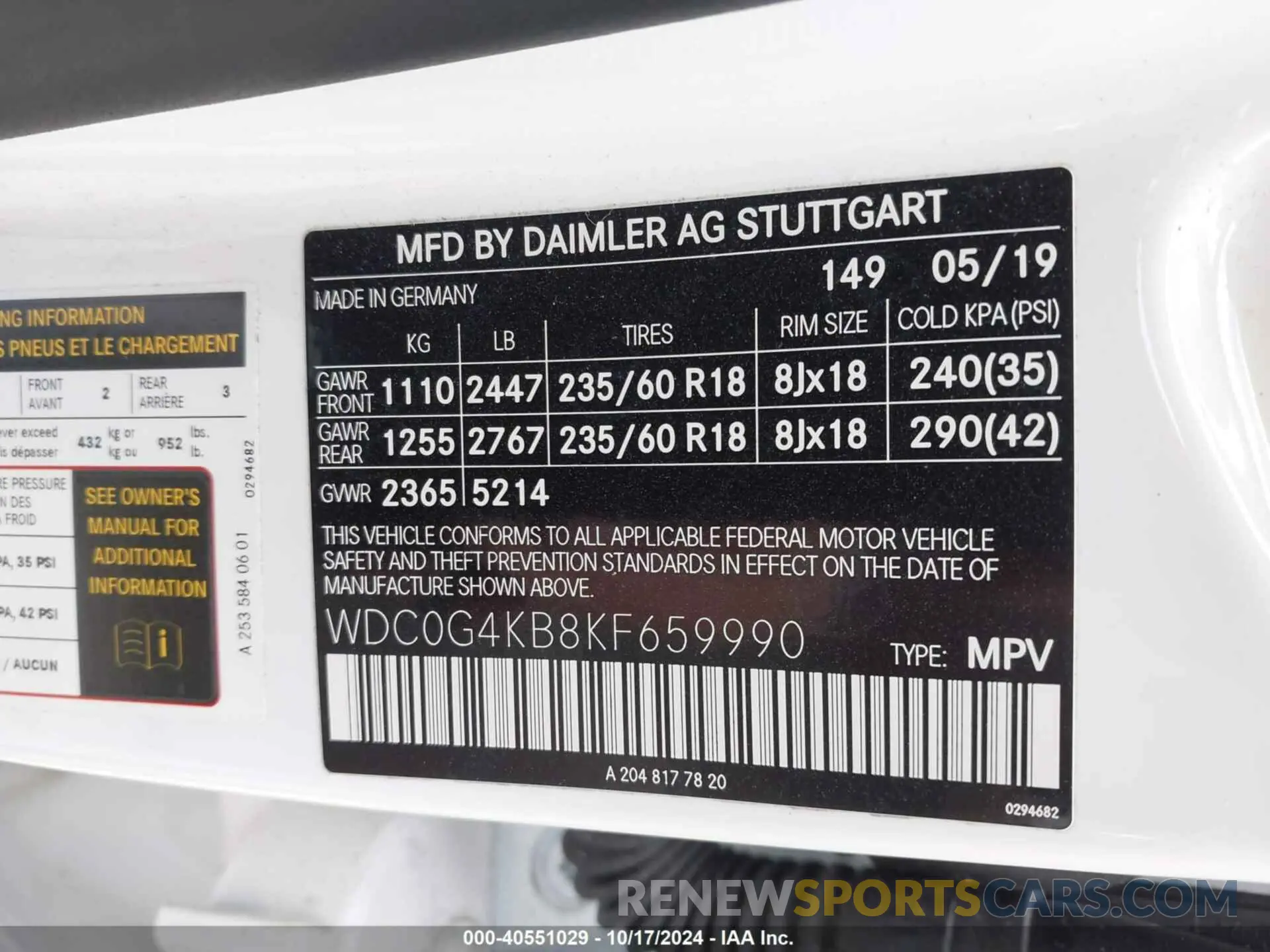 9 Photograph of a damaged car WDC0G4KB8KF659990 MERCEDES-BENZ GLC 300 2019