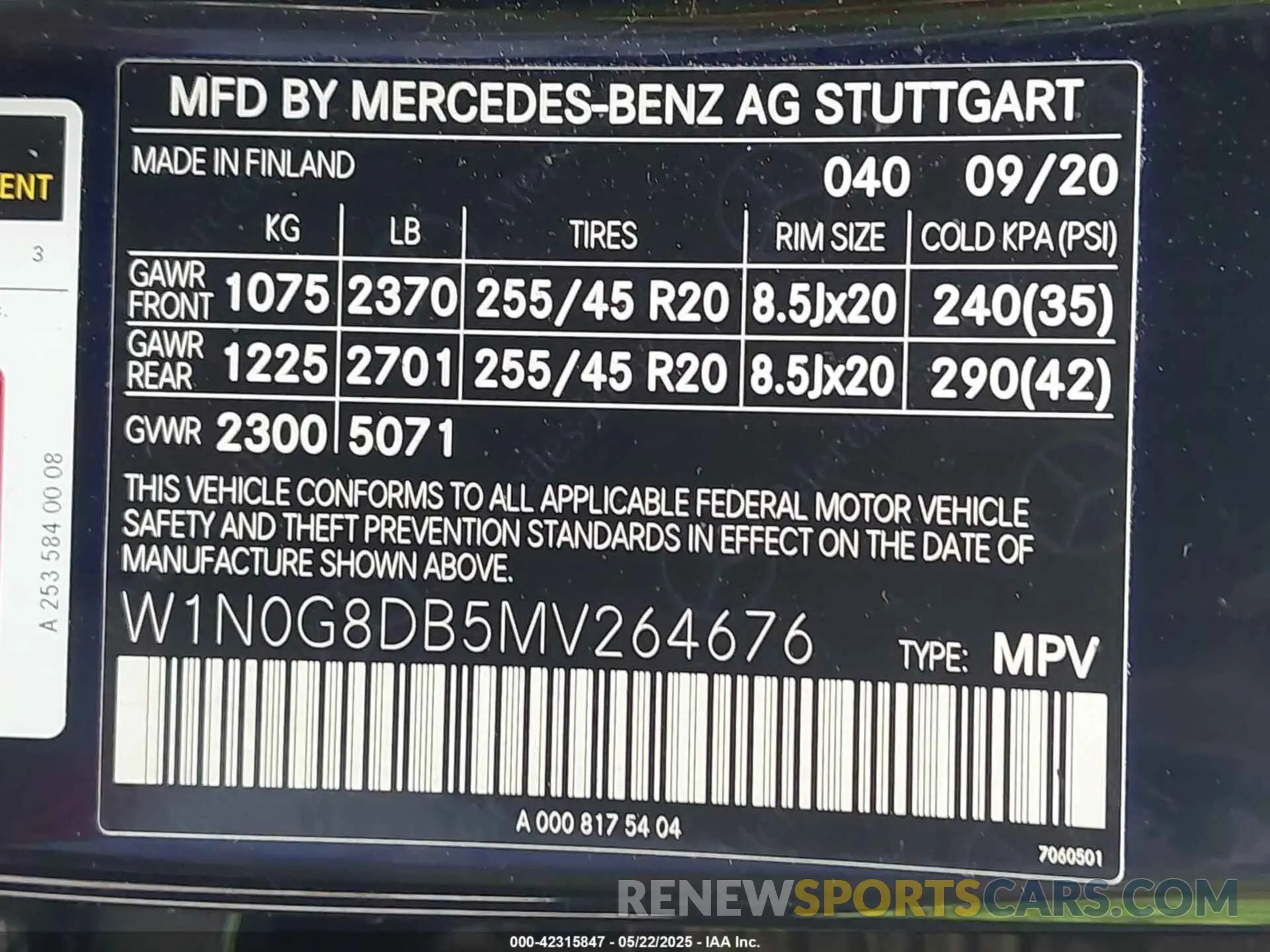 9 Photograph of a damaged car W1N0G8DB5MV264676 MERCEDES-BENZ GLC 300 2021