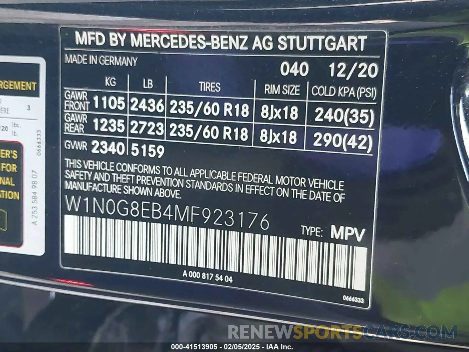 9 Фотография поврежденного автомобиля W1N0G8EB4MF923176 MERCEDES-BENZ GLC 300 2021