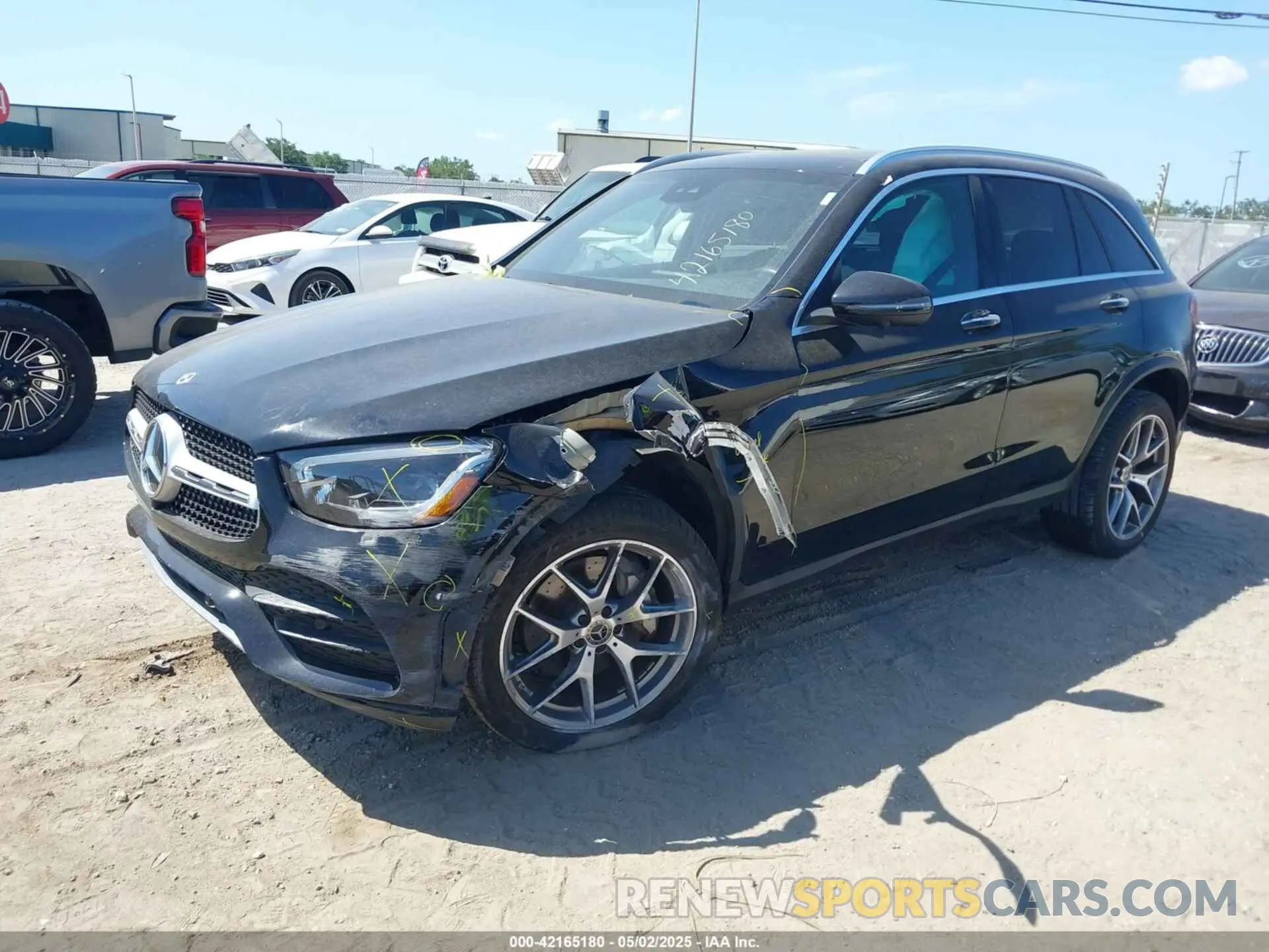 2 Фотография поврежденного автомобиля W1N0G8DB0NV346185 MERCEDES-BENZ GLC 300 2022