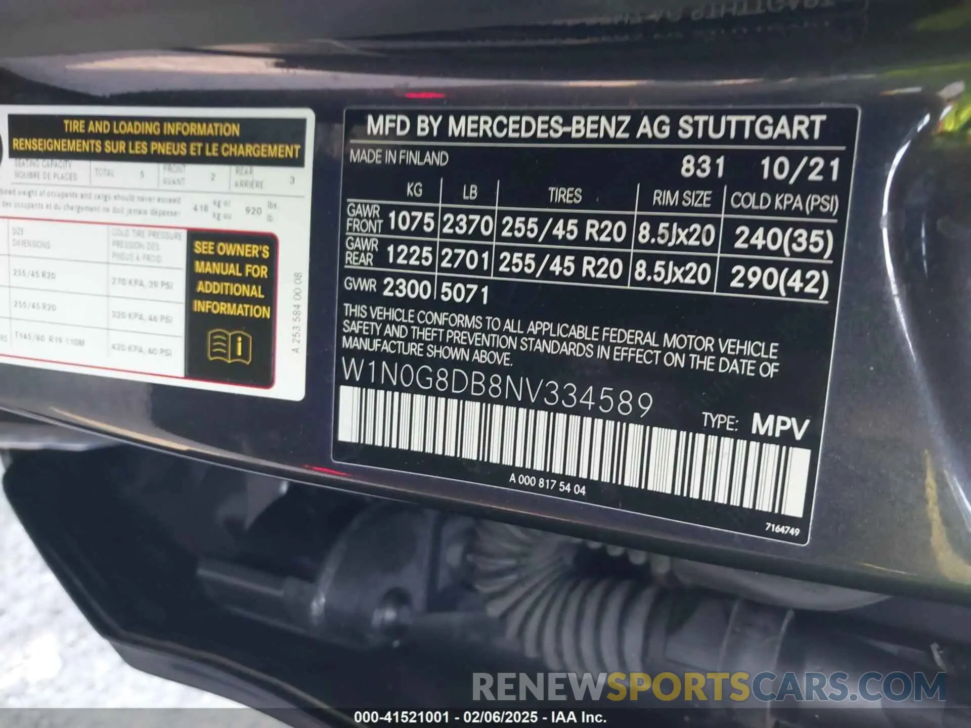 9 Photograph of a damaged car W1N0G8DB8NV334589 MERCEDES-BENZ GLC 300 2022