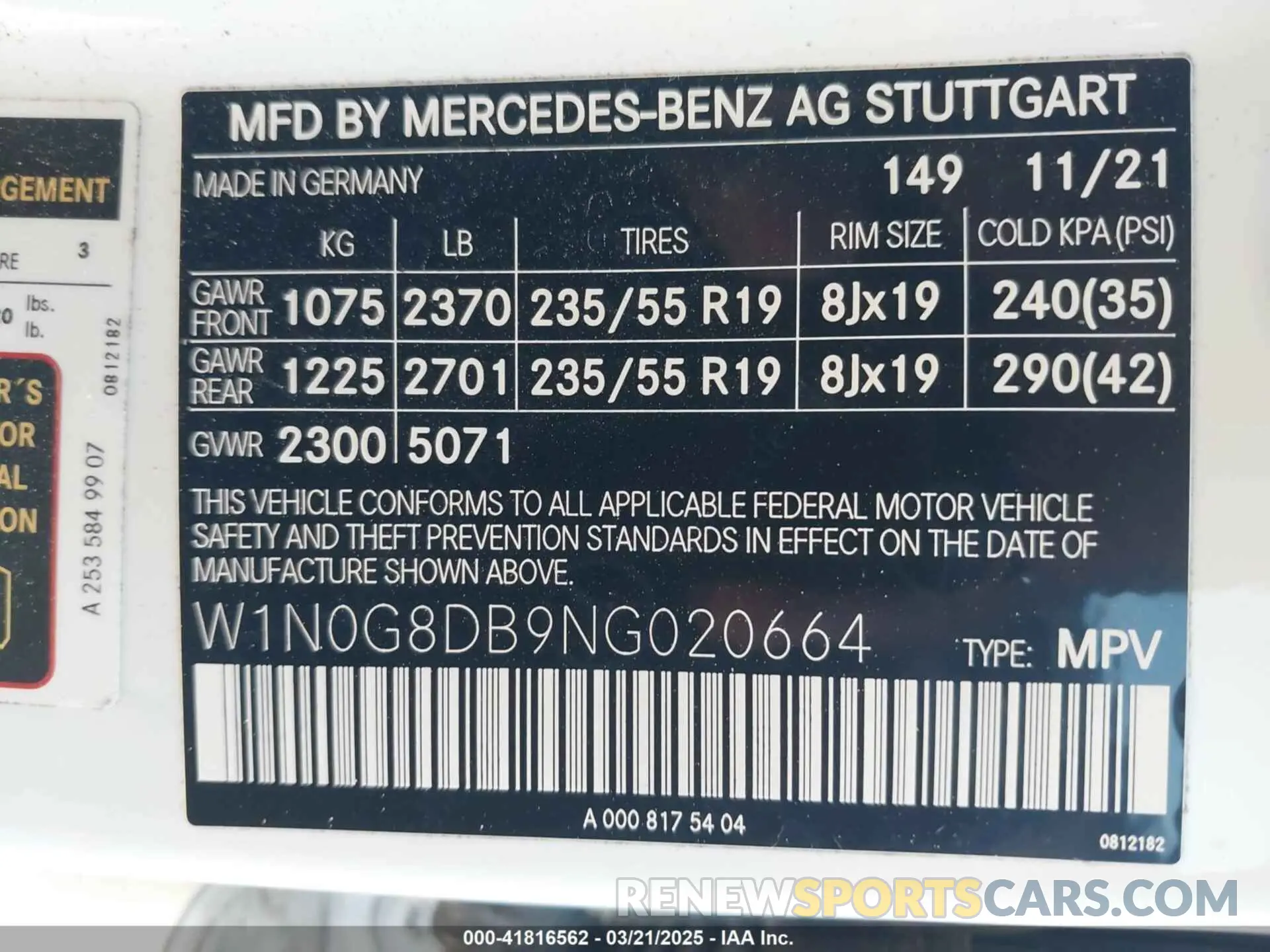 9 Photograph of a damaged car W1N0G8DB9NG020664 MERCEDES-BENZ GLC 300 2022