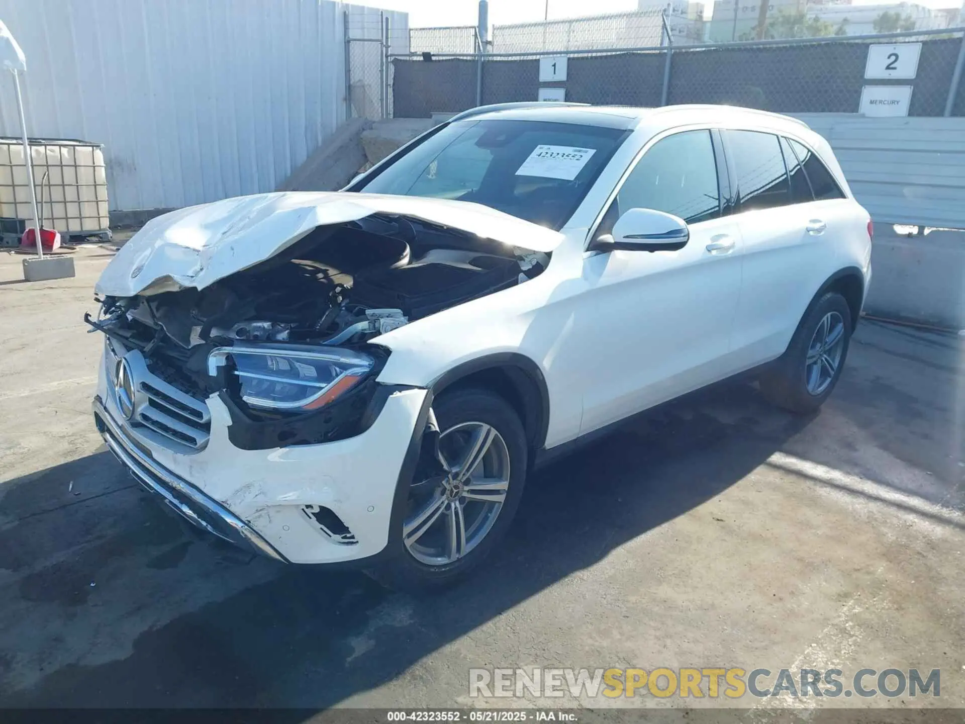 2 Фотография поврежденного автомобиля W1N0G8DB9NV398267 MERCEDES-BENZ GLC 300 2022