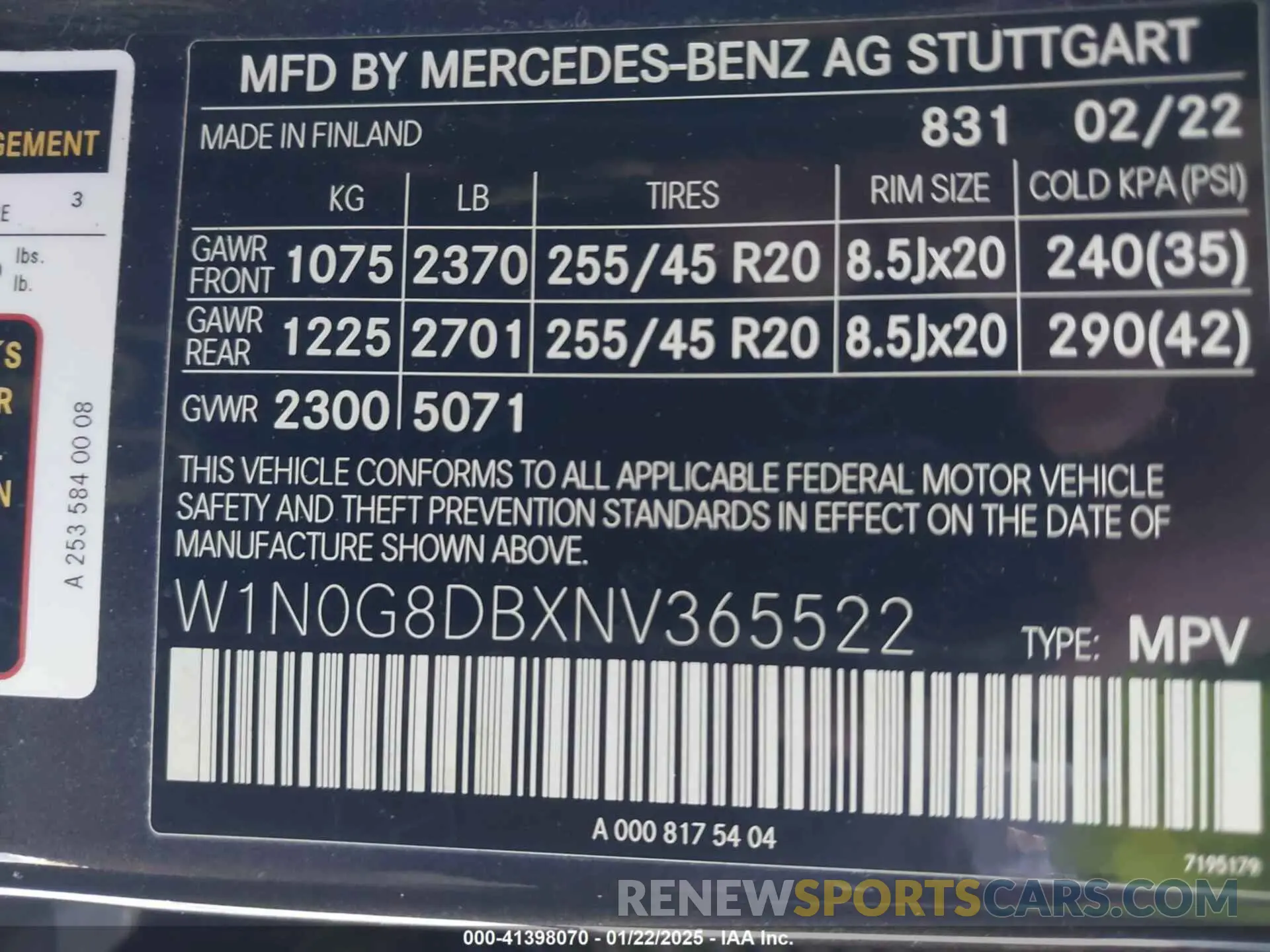 9 Photograph of a damaged car W1N0G8DBXNV365522 MERCEDES-BENZ GLC 300 2022