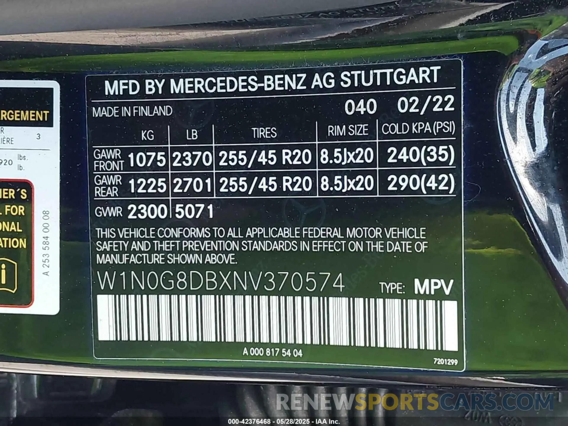 9 Photograph of a damaged car W1N0G8DBXNV370574 MERCEDES-BENZ GLC 300 2022