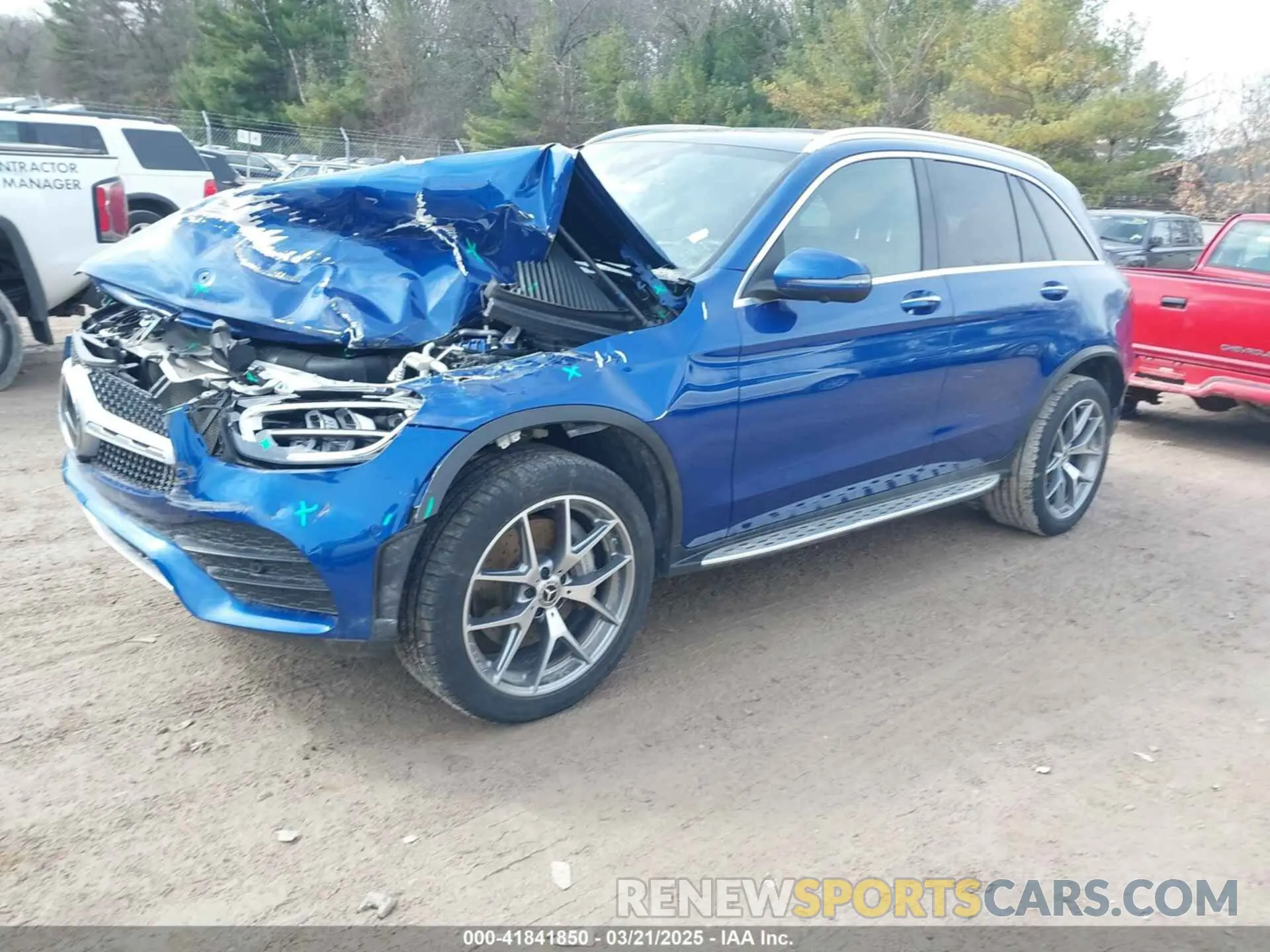 2 Фотография поврежденного автомобиля W1N0G8EB1NG069727 MERCEDES-BENZ GLC 300 2022