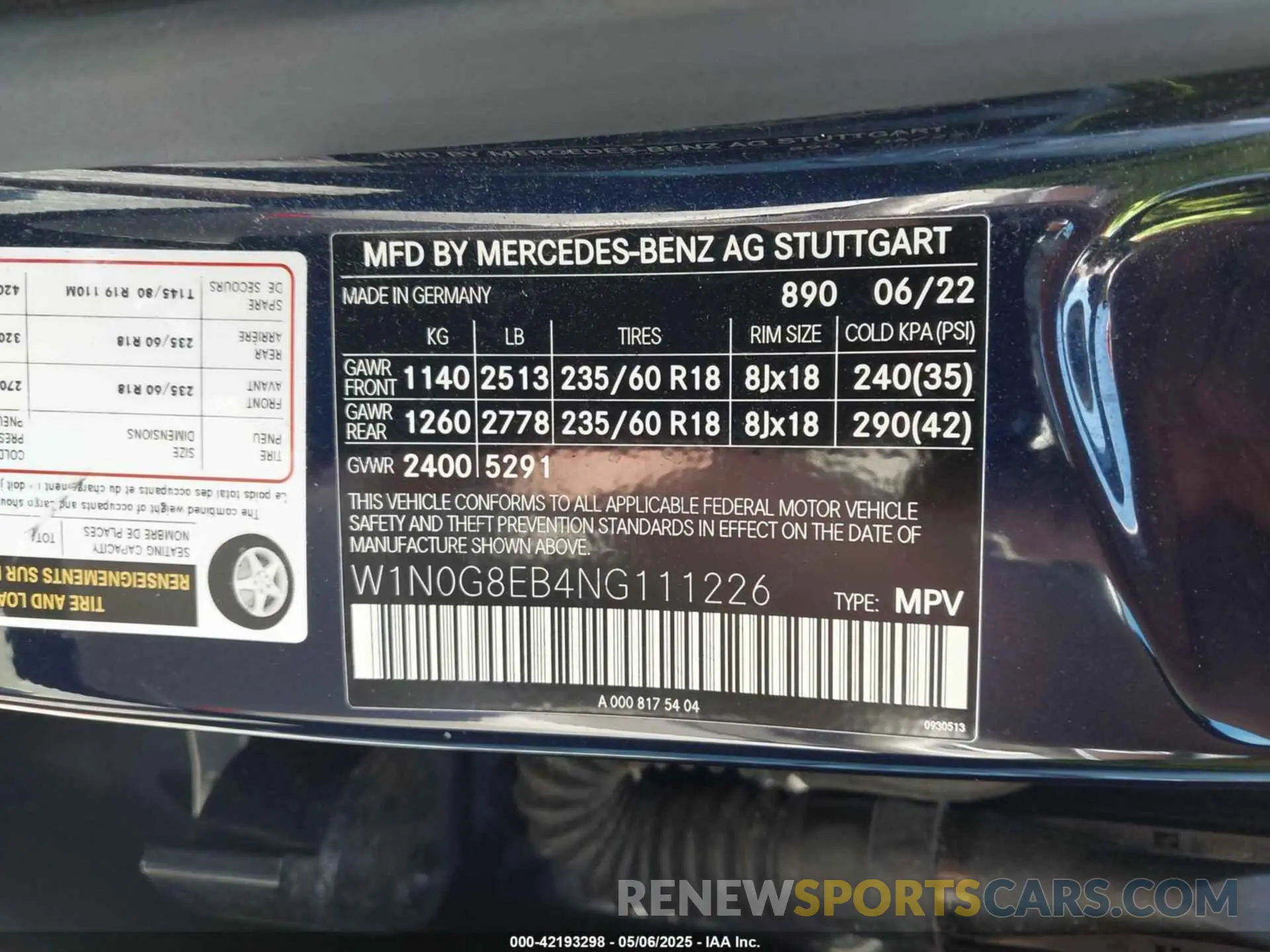 9 Photograph of a damaged car W1N0G8EB4NG111226 MERCEDES-BENZ GLC 300 2022