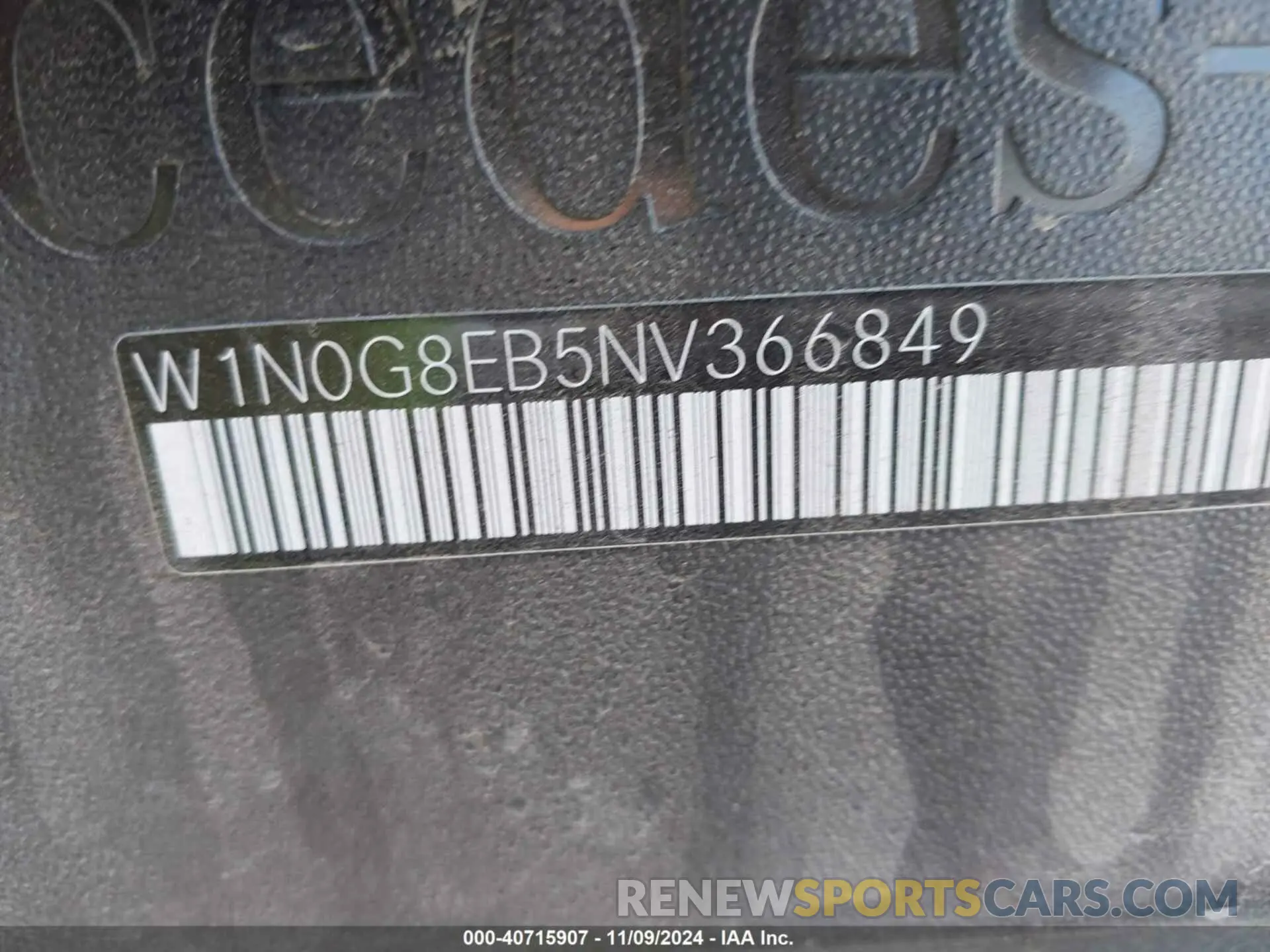 9 Photograph of a damaged car W1N0G8EB5NV366849 MERCEDES-BENZ GLC 300 2022