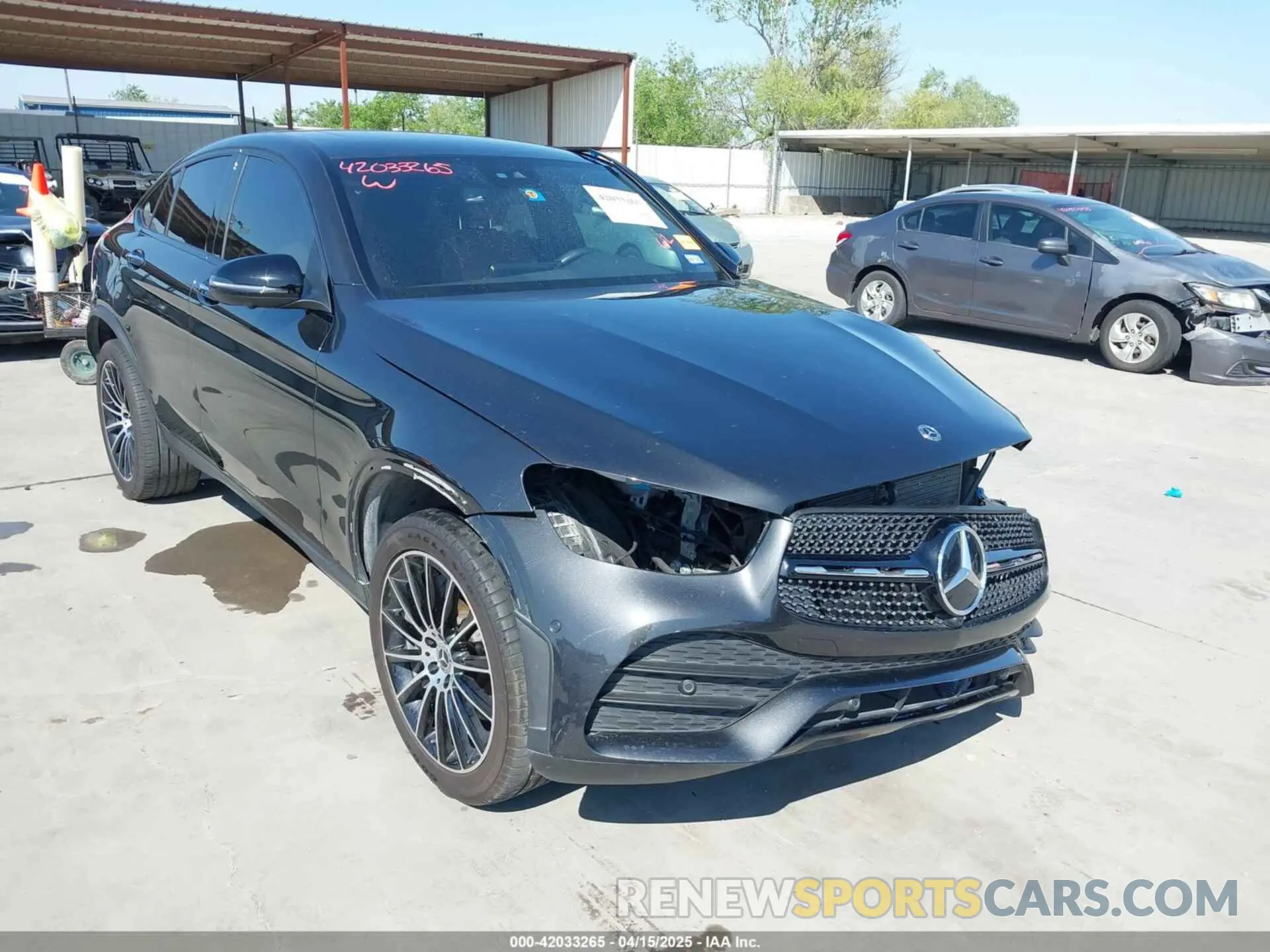 1 Photograph of a damaged car W1N0J8EB8NG065353 MERCEDES-BENZ GLC 300 2022