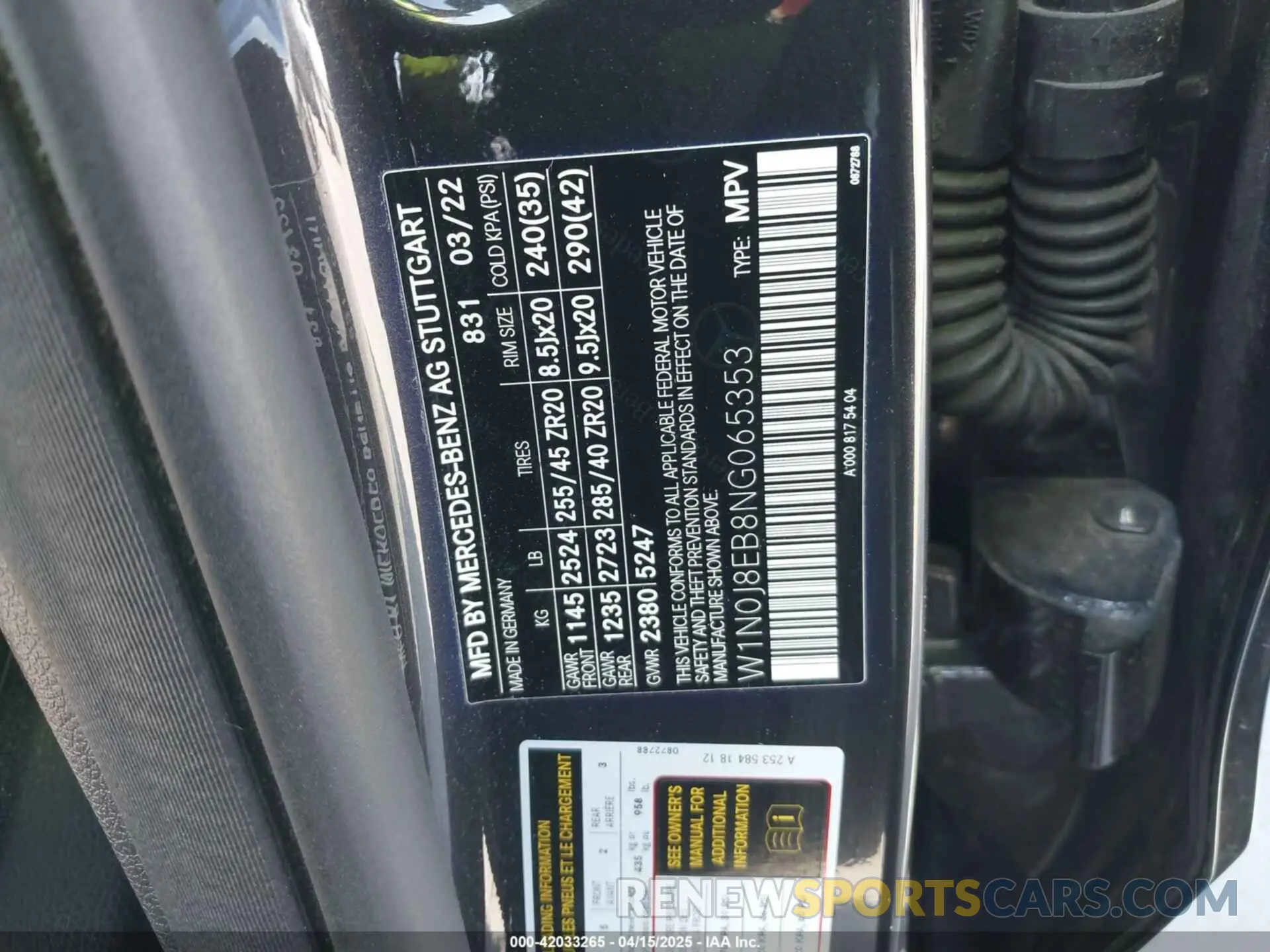 9 Photograph of a damaged car W1N0J8EB8NG065353 MERCEDES-BENZ GLC 300 2022