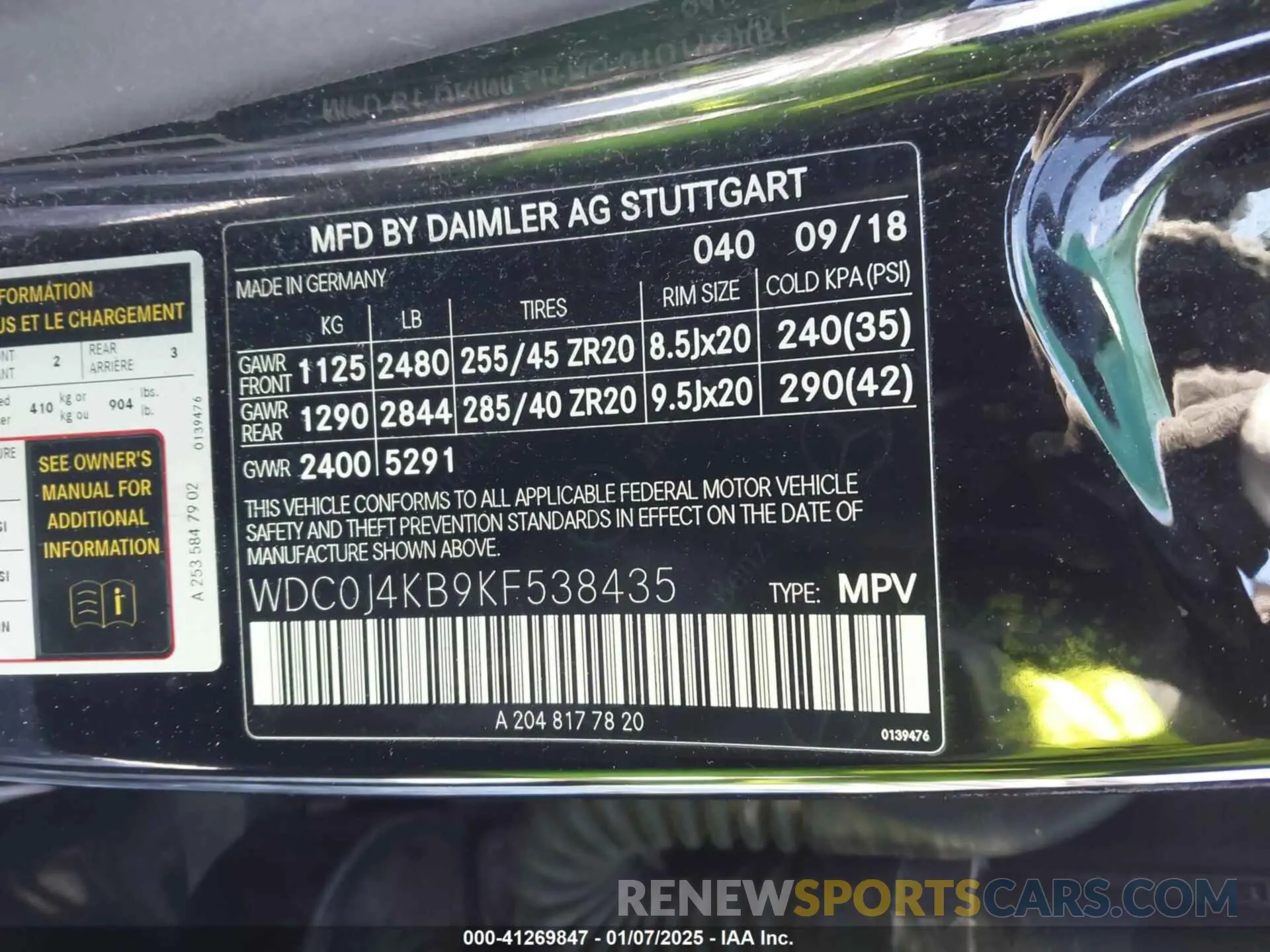 9 Photograph of a damaged car WDC0J4KB9KF538435 MERCEDES-BENZ GLC 300 COUPE 2019